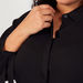 Solid Midi Shirt Dress with Pockets and Long Sleeves-Dresses-thumbnail-4