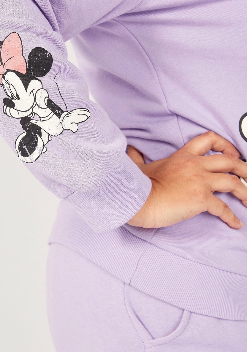 Minnie Mouse Print Round Neck Sweatshirt with Long Sleeves-Hoodies and Sweatshirts-image-2