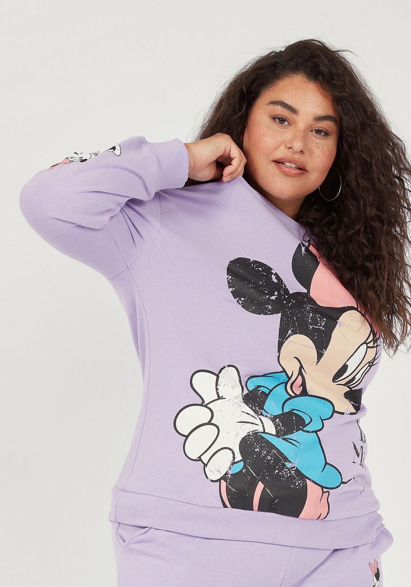 Minnie Mouse Print Round Neck Sweatshirt with Long Sleeves-Hoodies and Sweatshirts-image-4