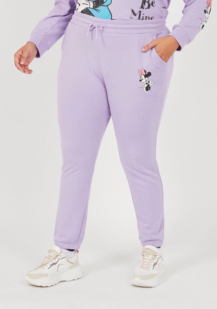 Minnie Mouse Print Joggers with Drawstring Closure-Joggers-image-0