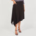 Textured Asymmetric Midi Skirt with Elasticised Waistband-Skirts-thumbnailMobile-0