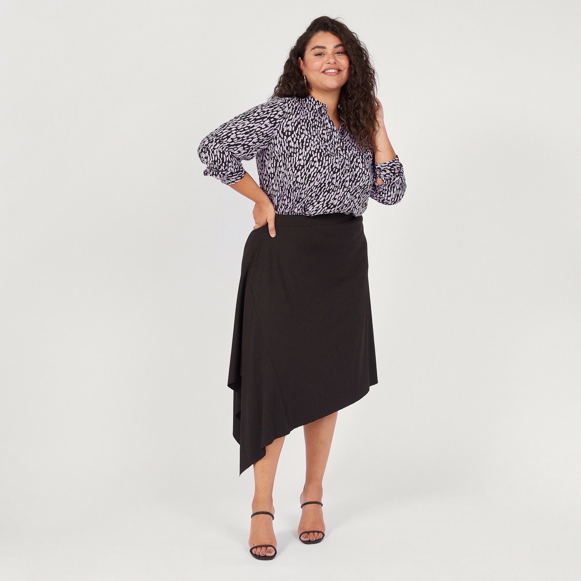 All-Over Print Shirt with Long Sleeves and Button Closure-women-clothing-shirtsandblouses-blouses-image-5