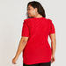 Embroidered Round Neck Top with Ruffle Detail-T Shirts-thumbnail-3