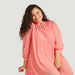 Pleated Tunic with Tie-Up Neck and Long Sleeves-Shirts & Blouses-thumbnailMobile-4