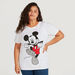 Mickey Mouse Print Round Neck T-shirt with Short Sleeves-T Shirts-thumbnailMobile-1