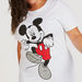 Mickey Mouse Print Round Neck T-shirt with Short Sleeves-T Shirts-thumbnailMobile-2