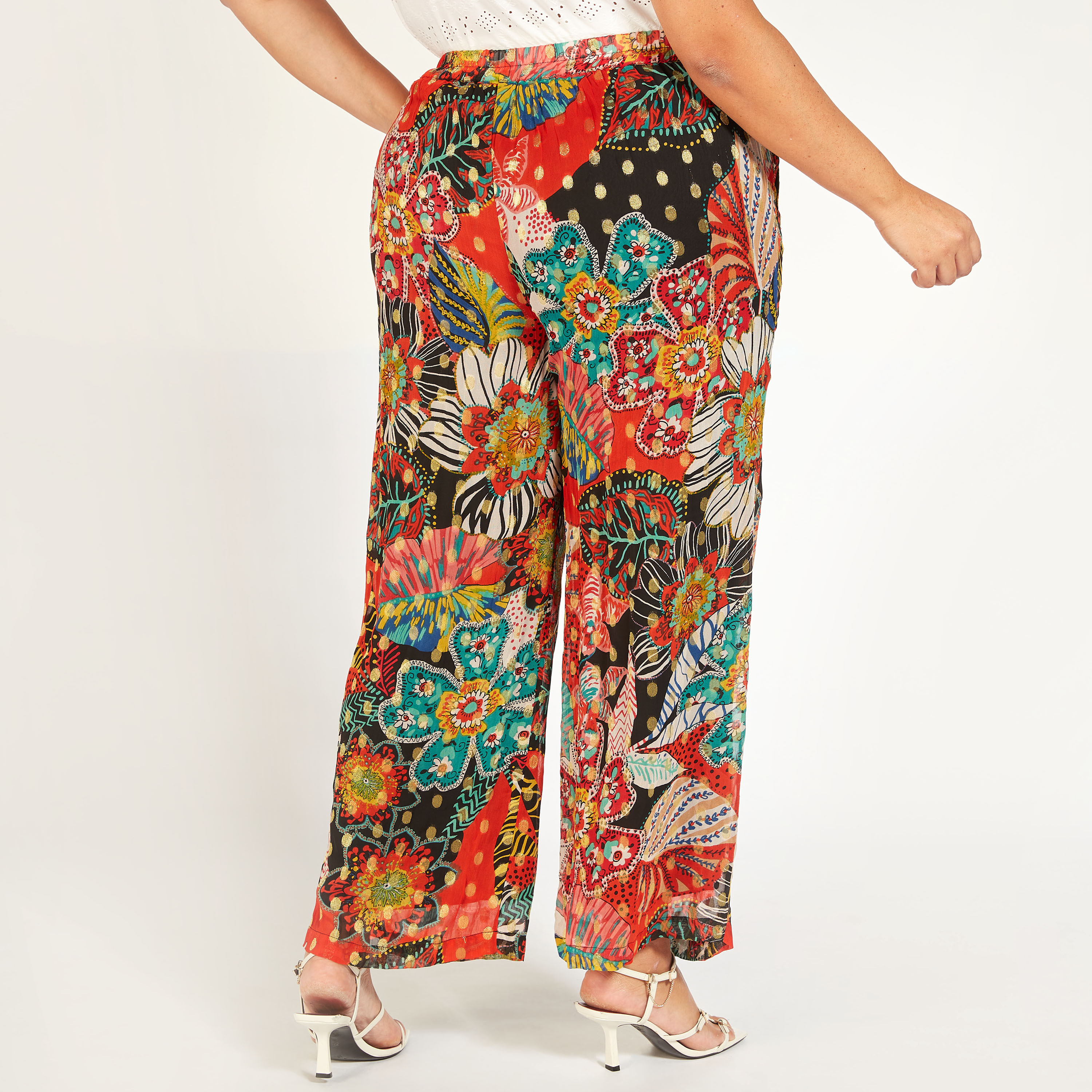 Printed Mid-Rise Palazzo with Semi-Elasticated Waistband-women-clothing-trousers-image-4