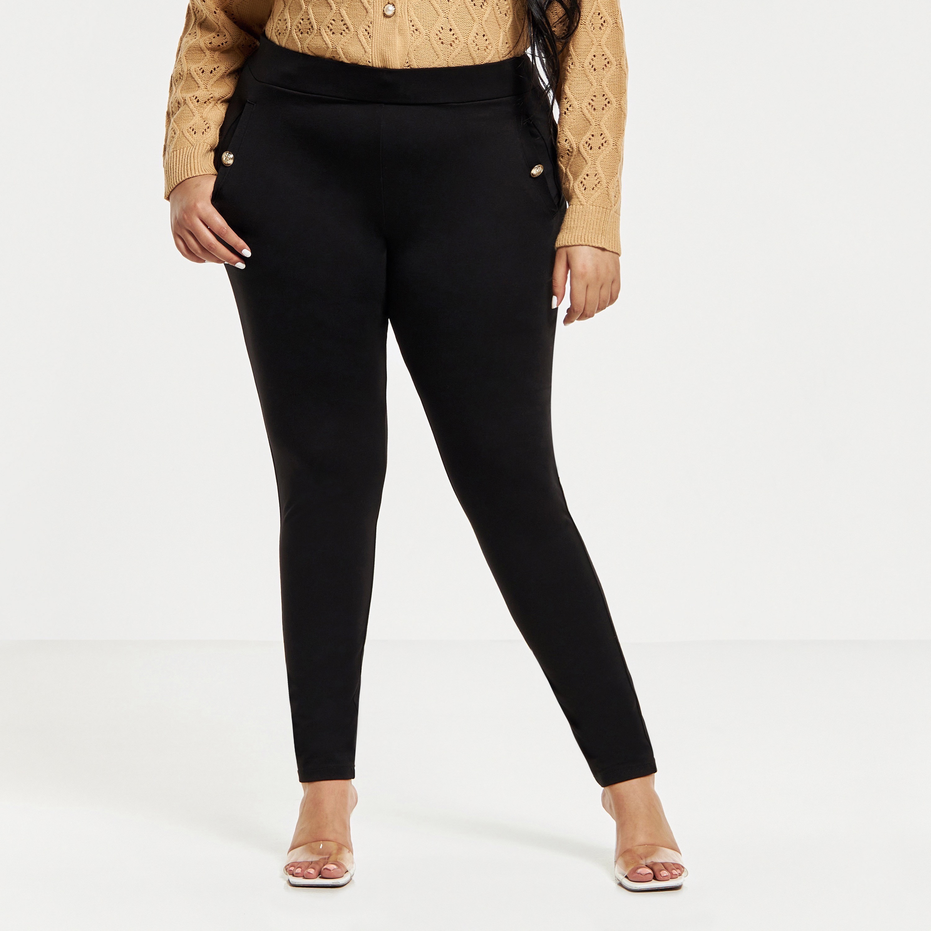 Mid rise clearance leggings with pockets