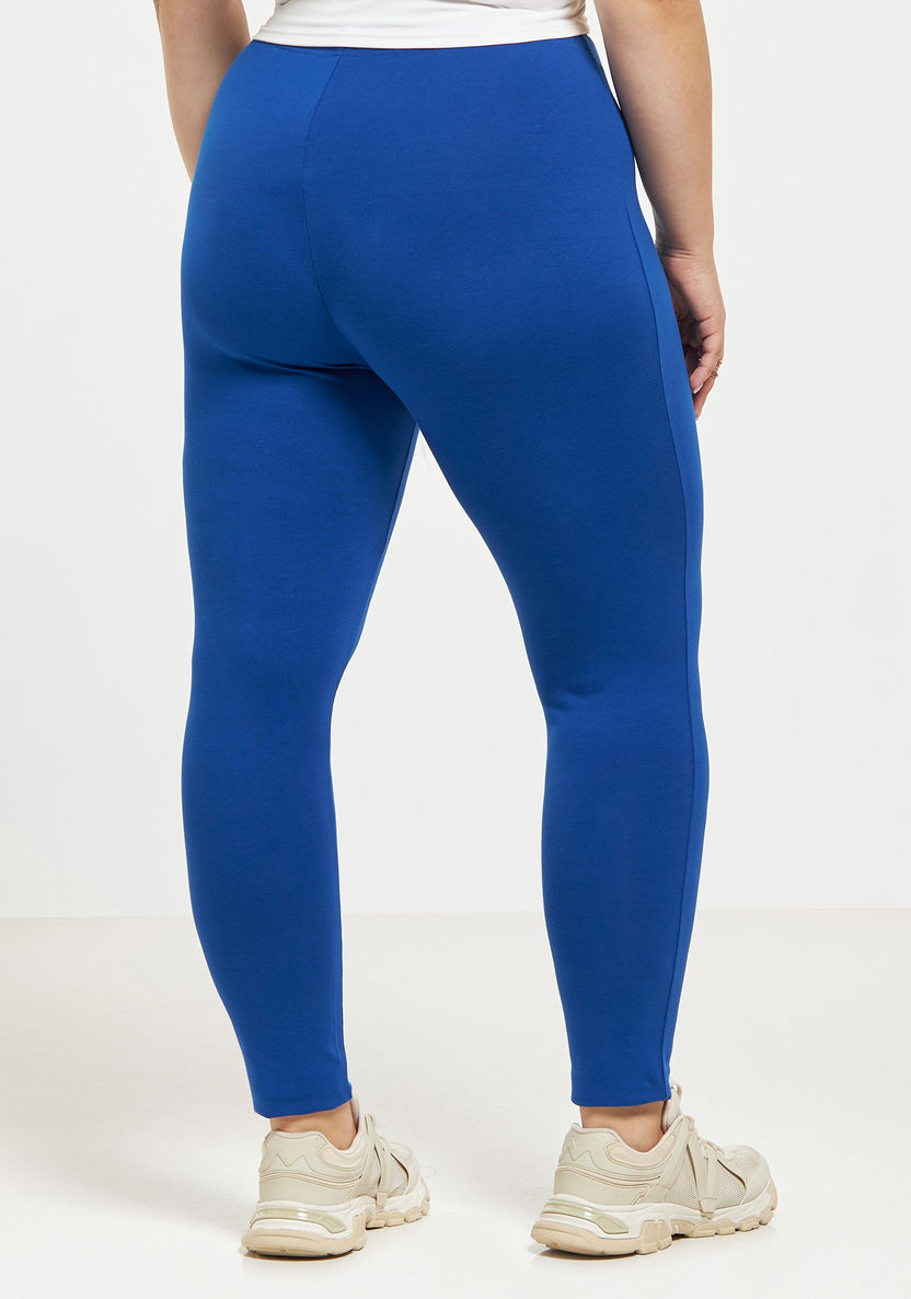 Buy Plus Size Solid Full Length Skinny Fit Leggings with