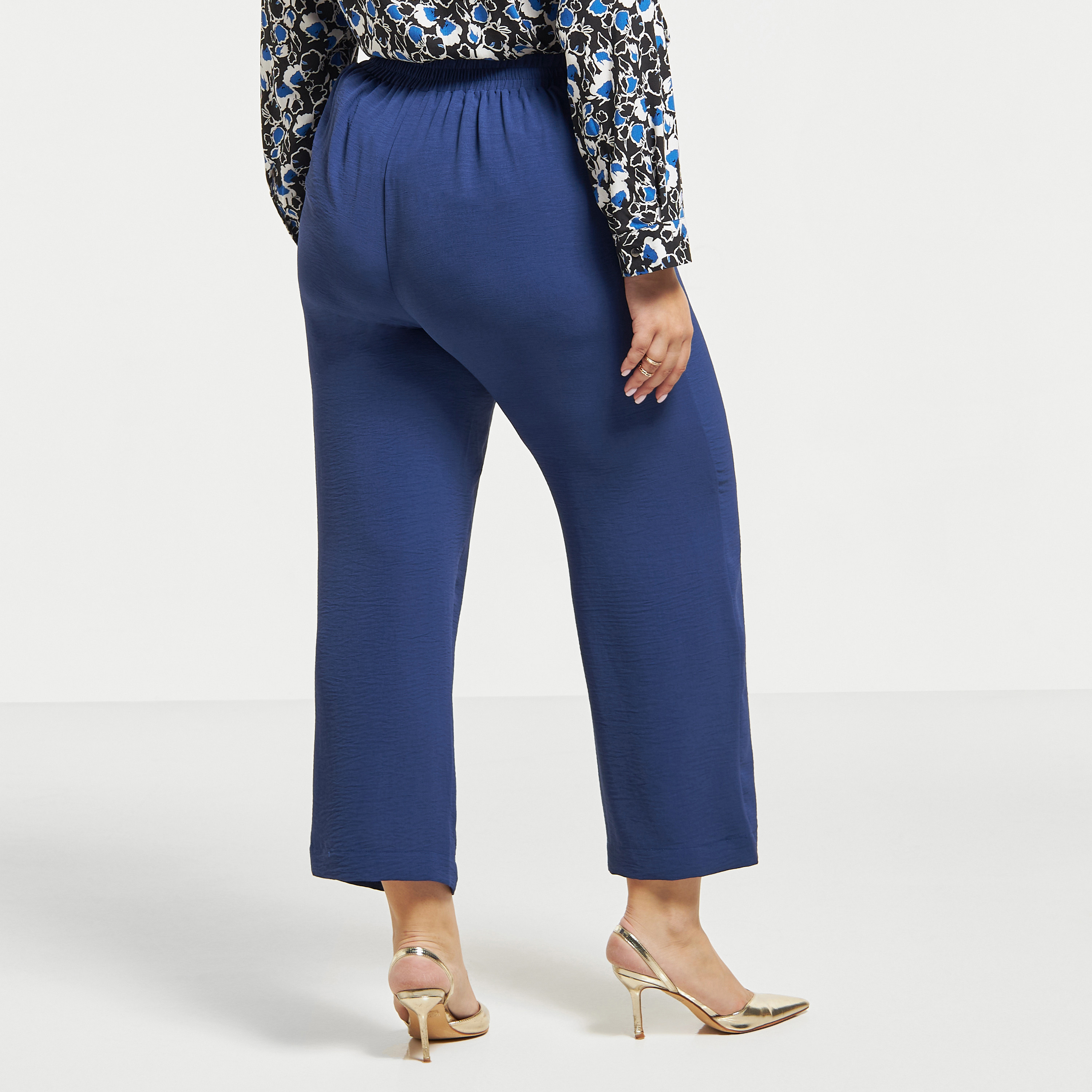 Plus size high waisted best sale tie pants