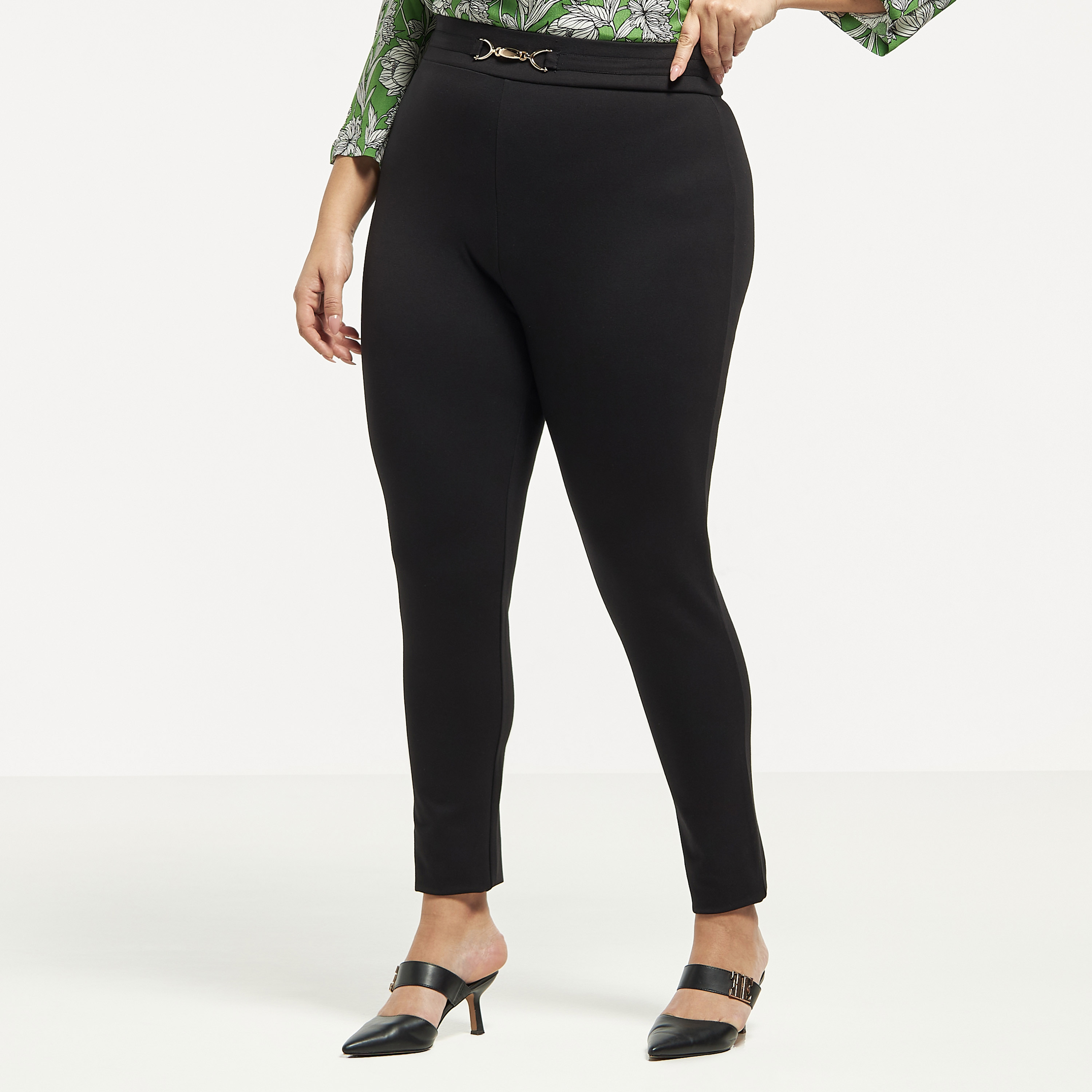 Plus size clearance black treggings