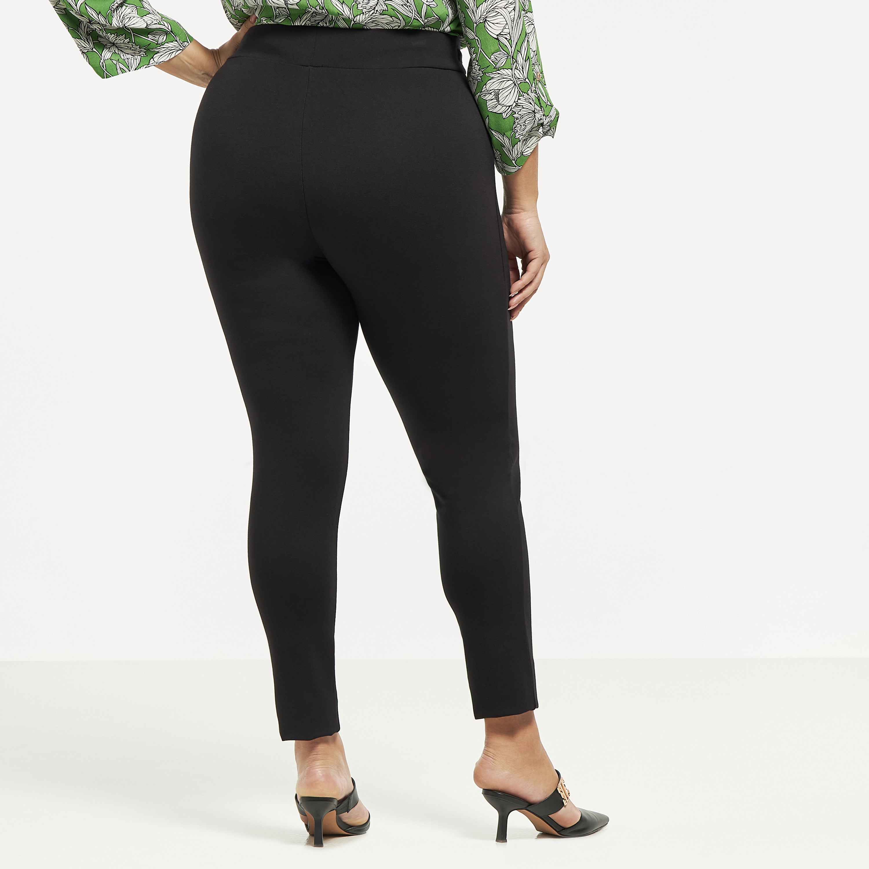 Buy Plus Size Solid Full Length Skinny Fit Treggings Splash KSA