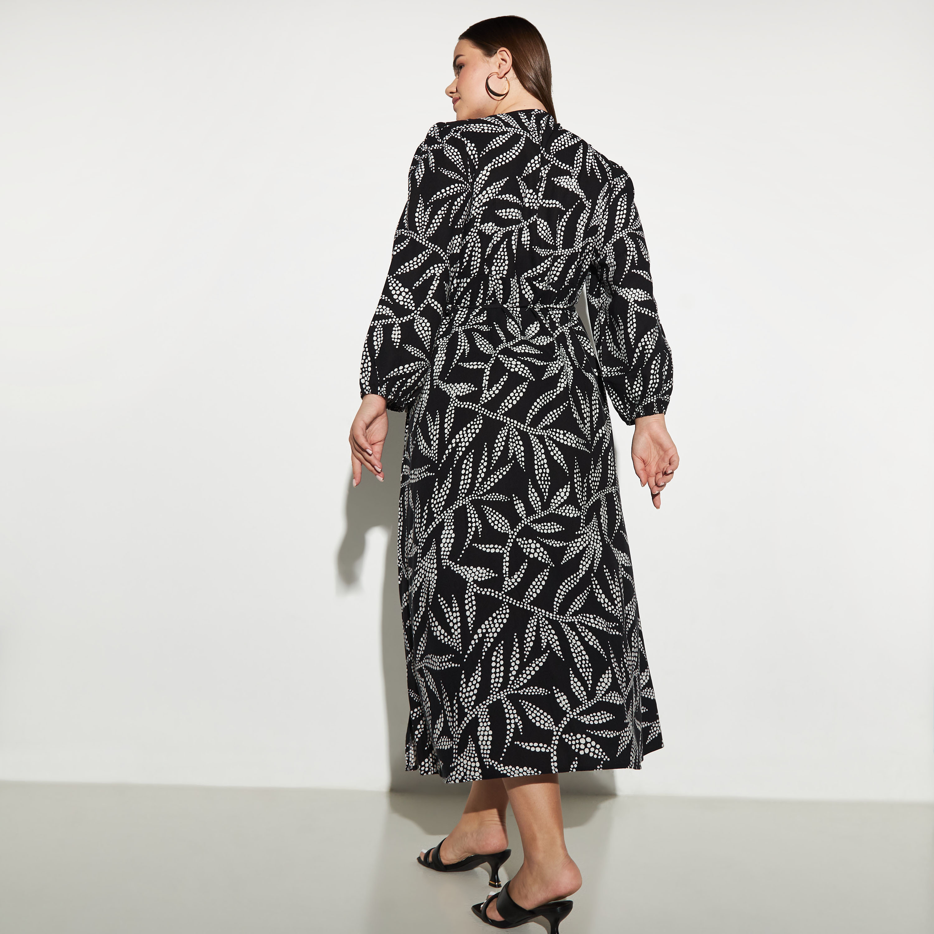 Palm leaf hotsell wrap dress