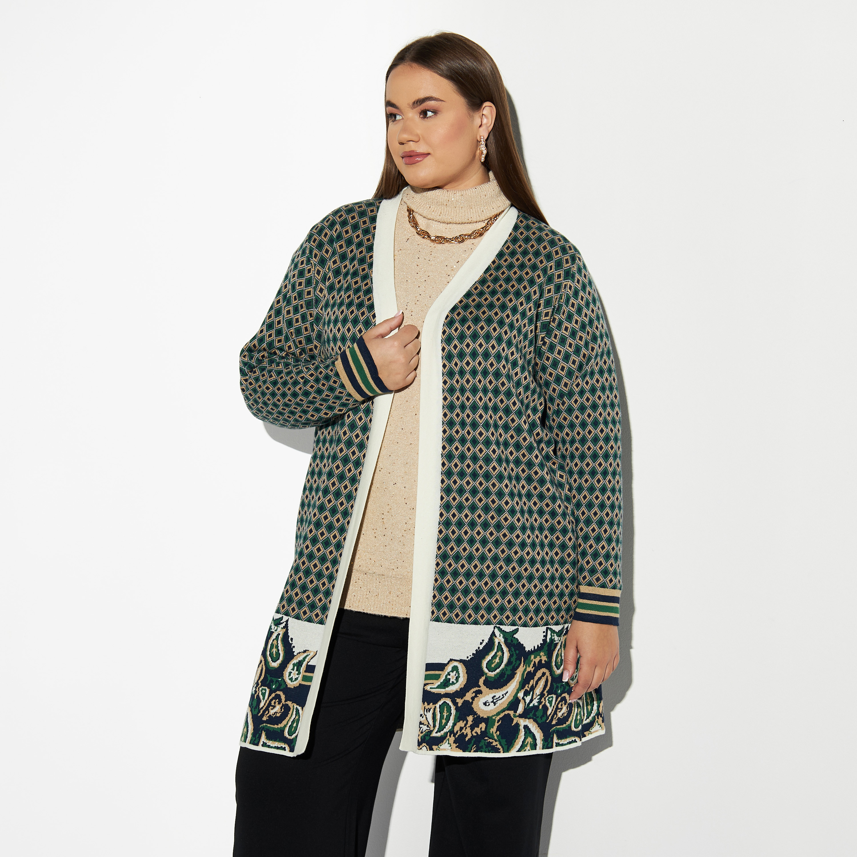 Women's plus open sale front cardigan