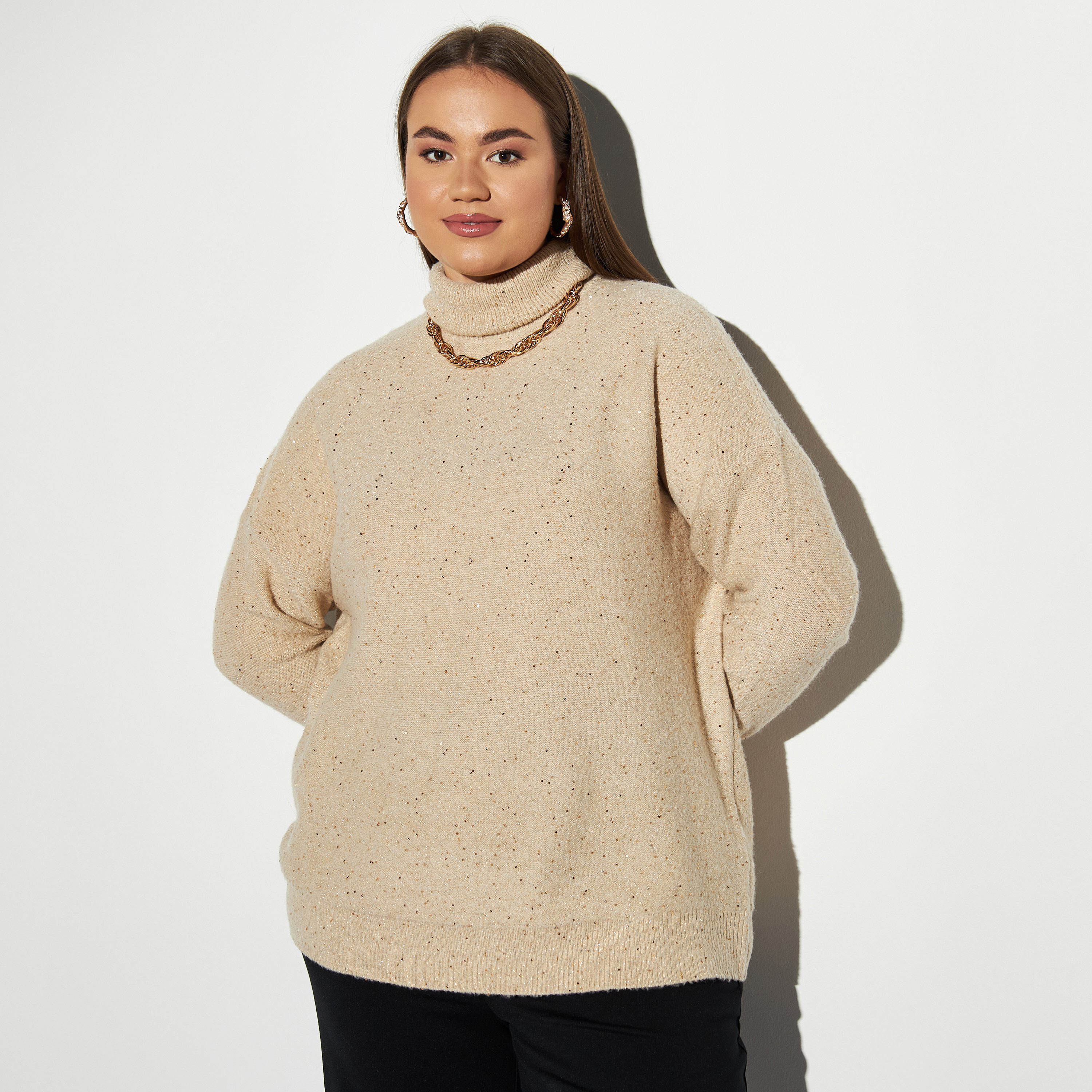 Plus size clearance turtleneck jumper