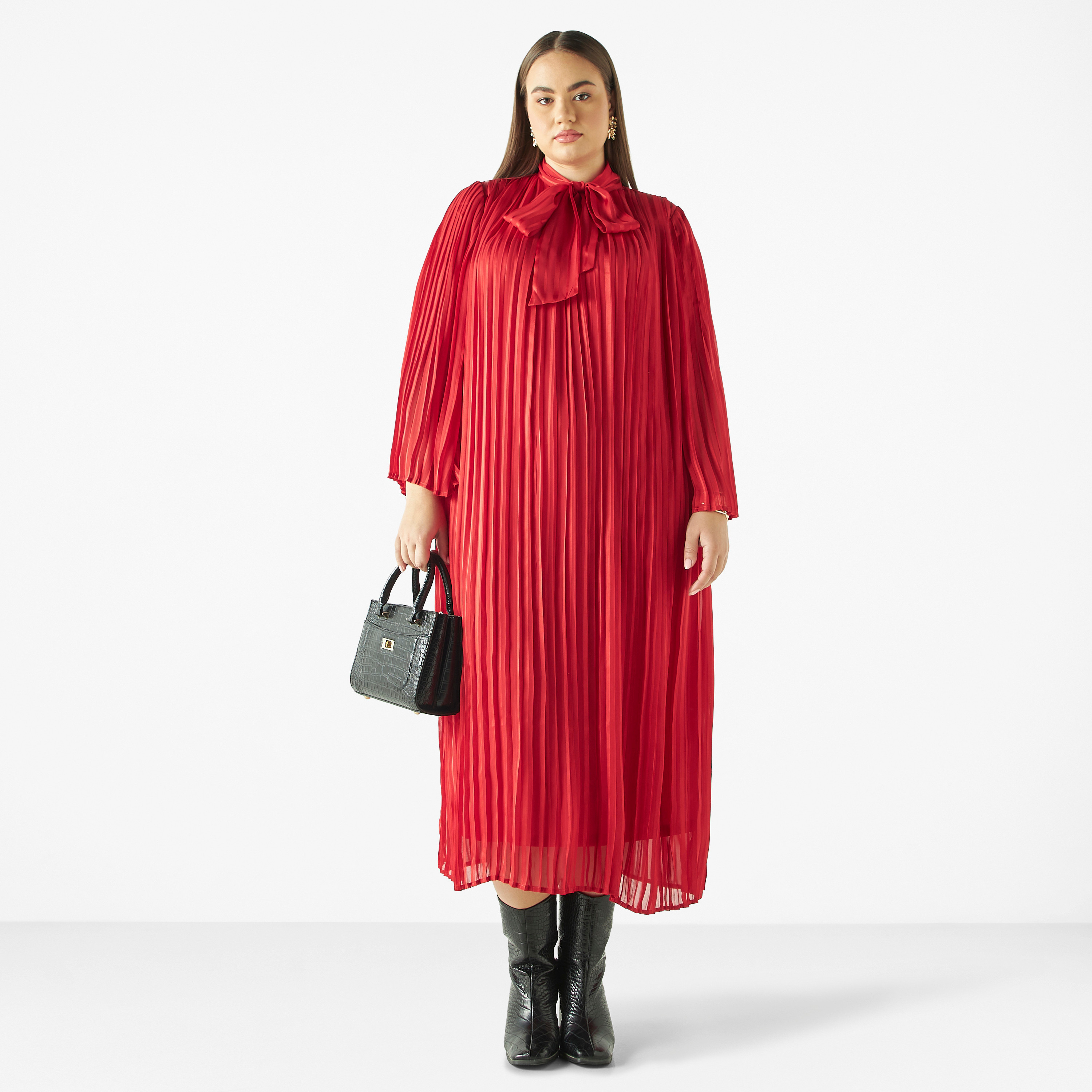 Pleated clearance shift dress