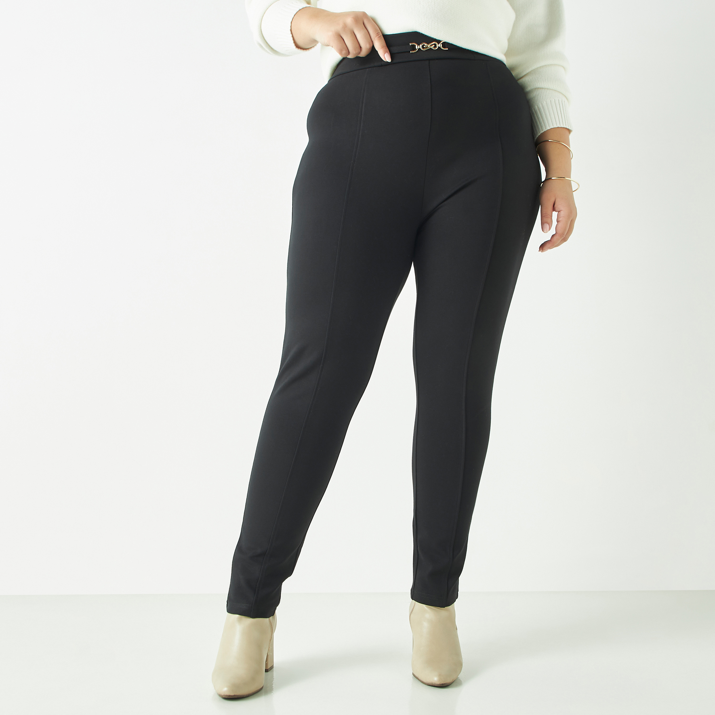 Plus size hotsell black treggings