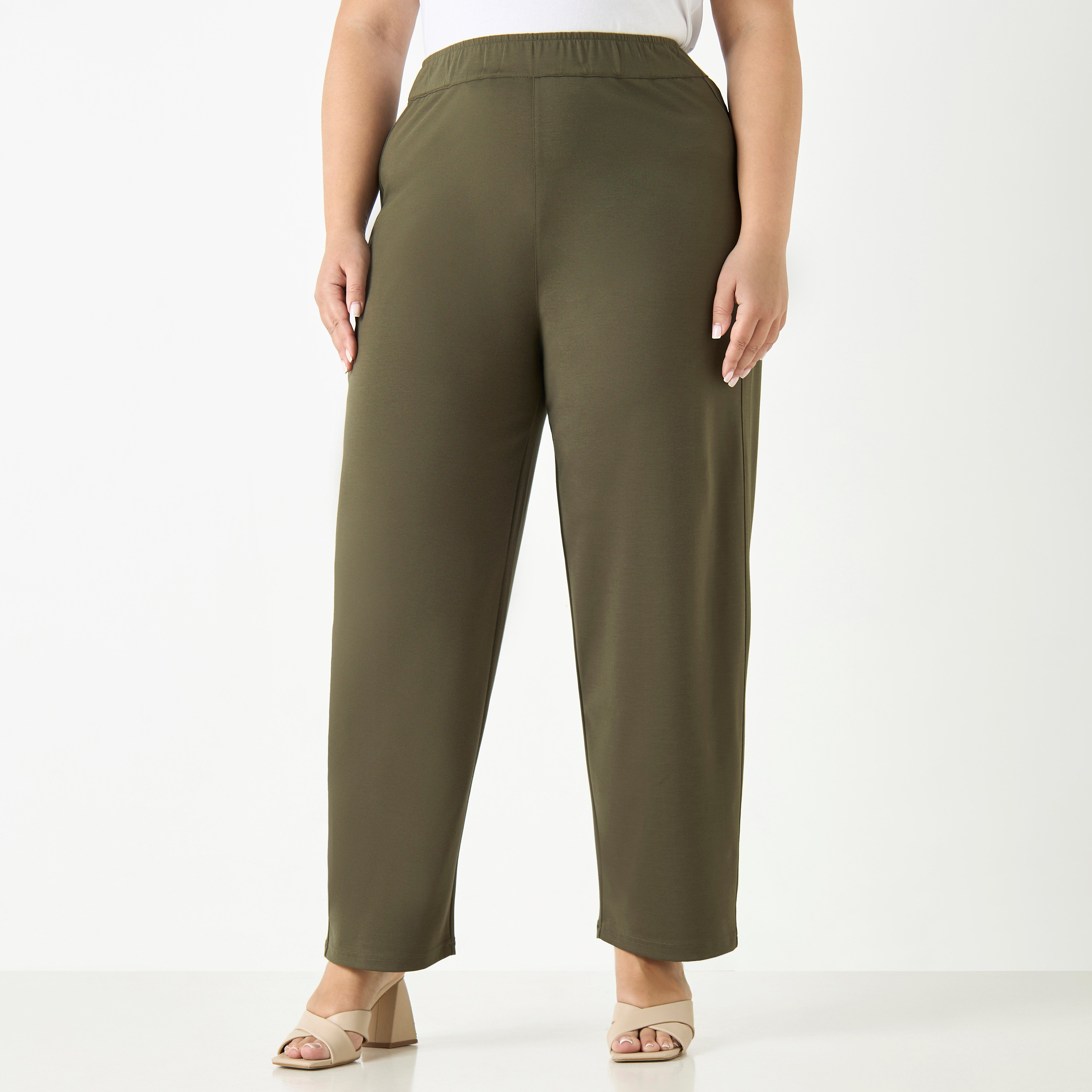 بنطلون مقاس كبير بخصر مطاطي من أولا بوبكن-women-clothing-bottoms-trousers-image-9