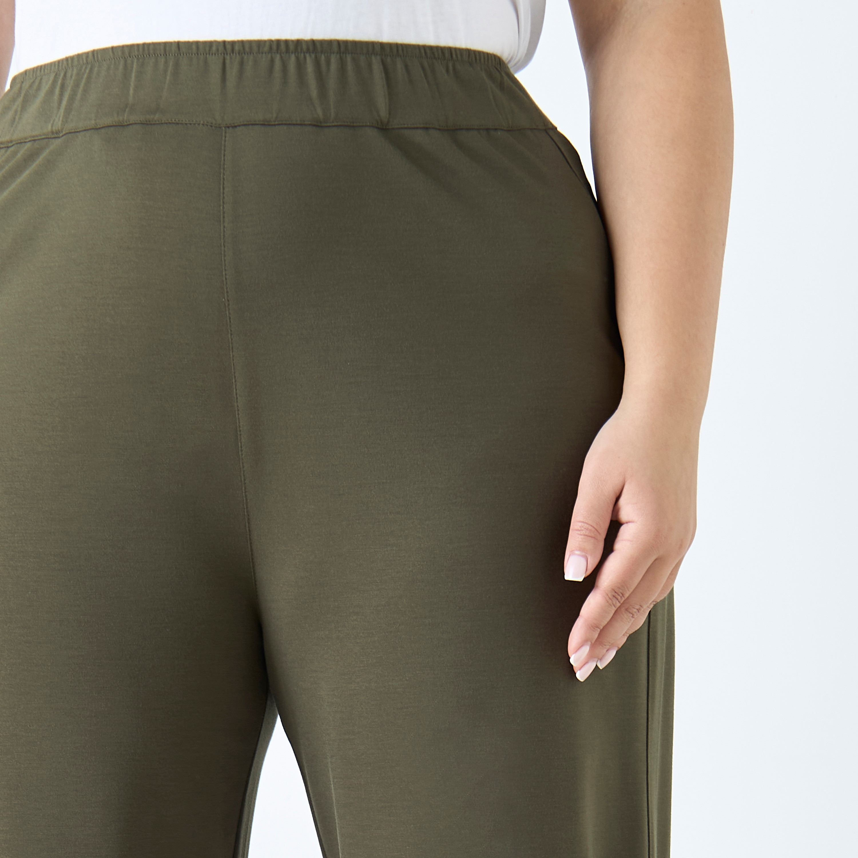 بنطلون مقاس كبير بخصر مطاطي من أولا بوبكن-women-clothing-bottoms-trousers-image-5