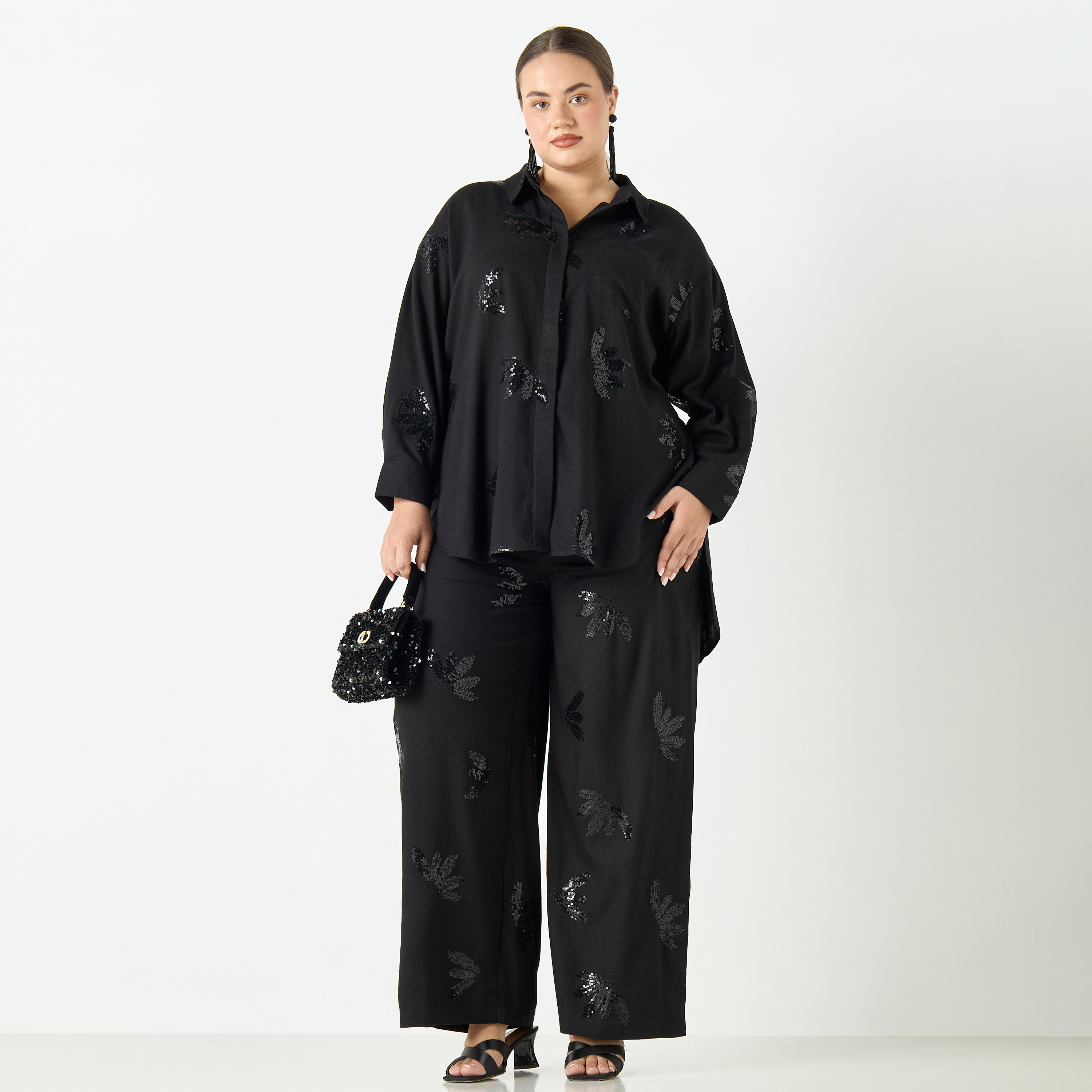 black high low shirt plus size
