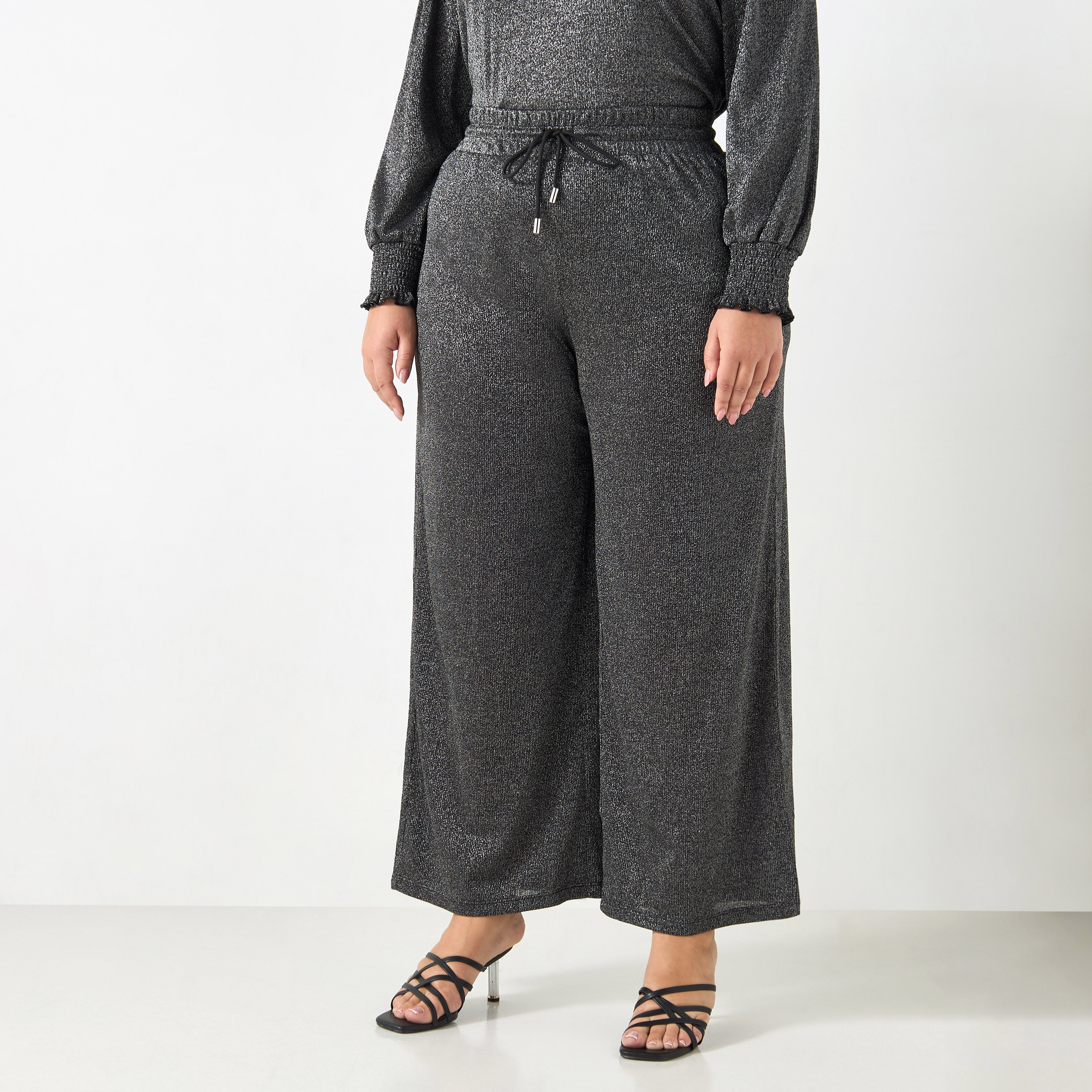 Men's Stylish Casual Soft Wool Wide Leg Baggy Trousers