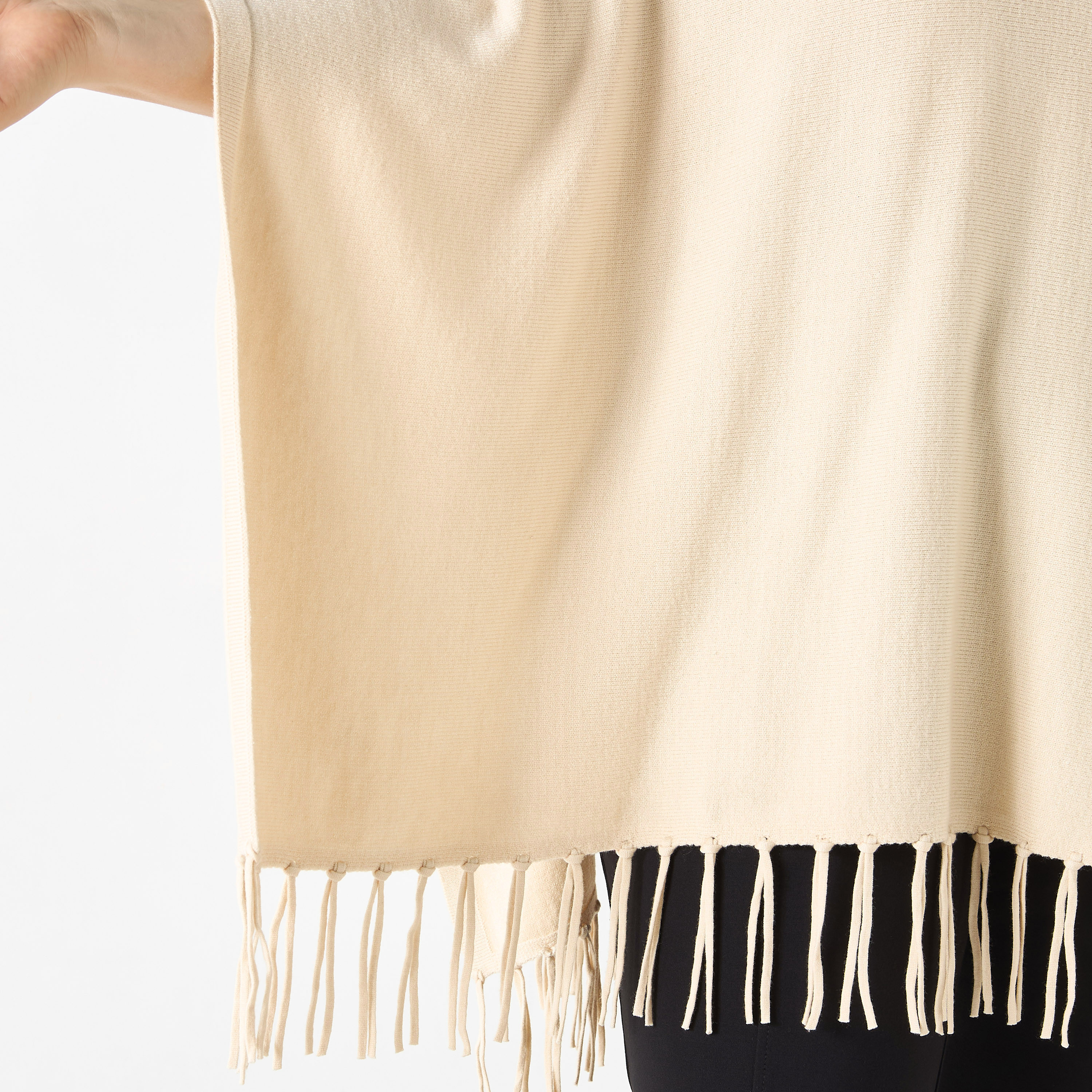 بونشو سادة بياقة مستديرة ومقاس كبير مع شرّابات من أولا بوبكن-women-winterwear-cardigansandjumpers-cardigans-image-5