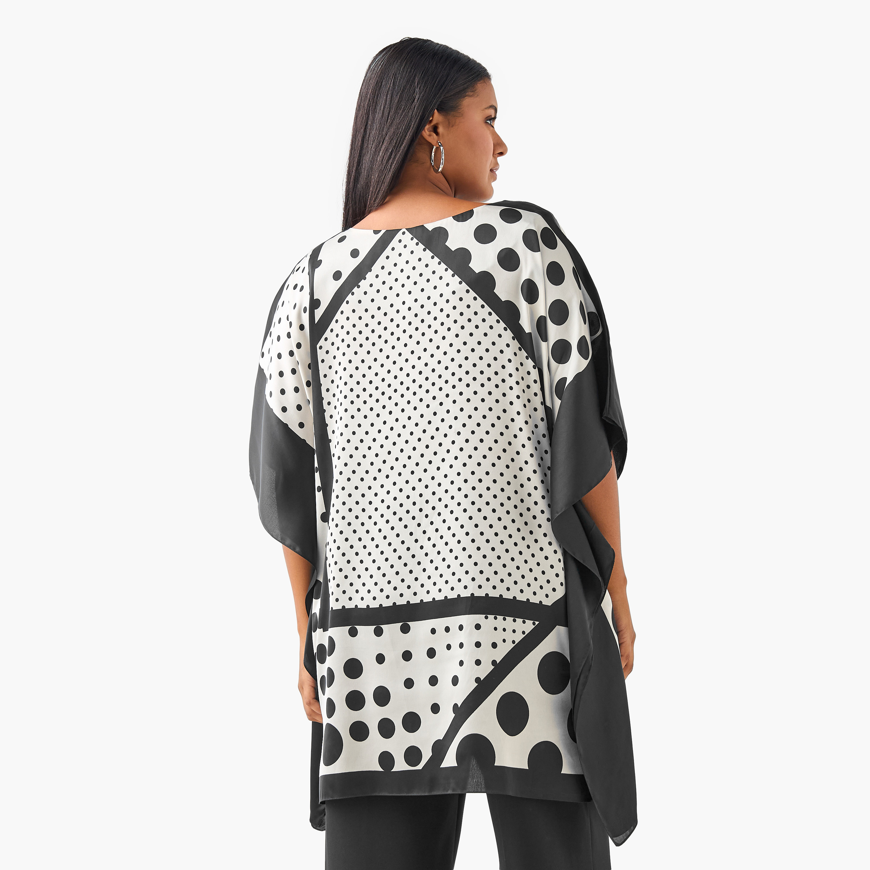 بلوزة قفطان مقاس كبير بياقة مستديرة وطبعات من أولا بوبكن-women-clothing-shirtsandblouses-blouses-image-3