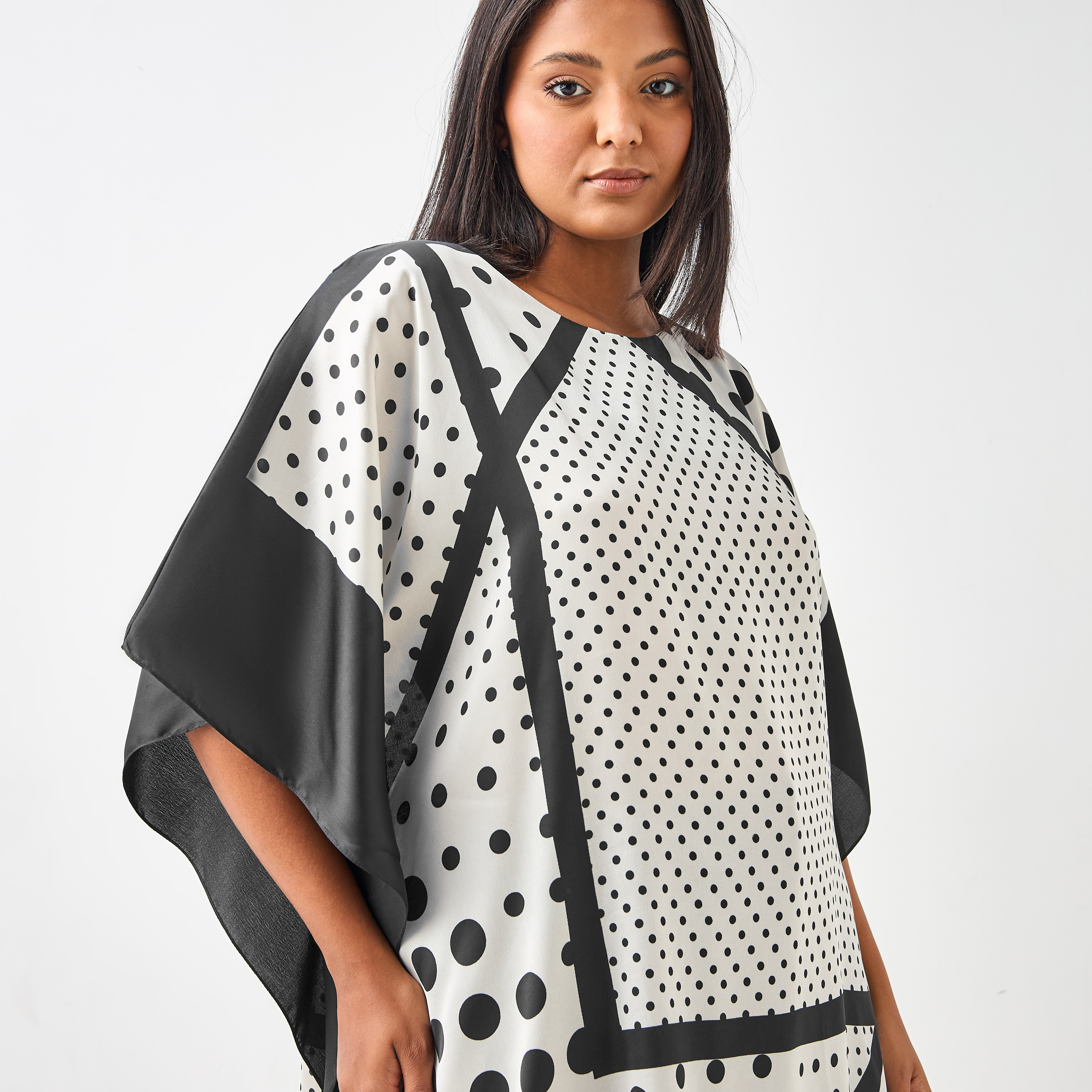 بلوزة قفطان مقاس كبير بياقة مستديرة وطبعات من أولا بوبكن-women-clothing-shirtsandblouses-blouses-image-4