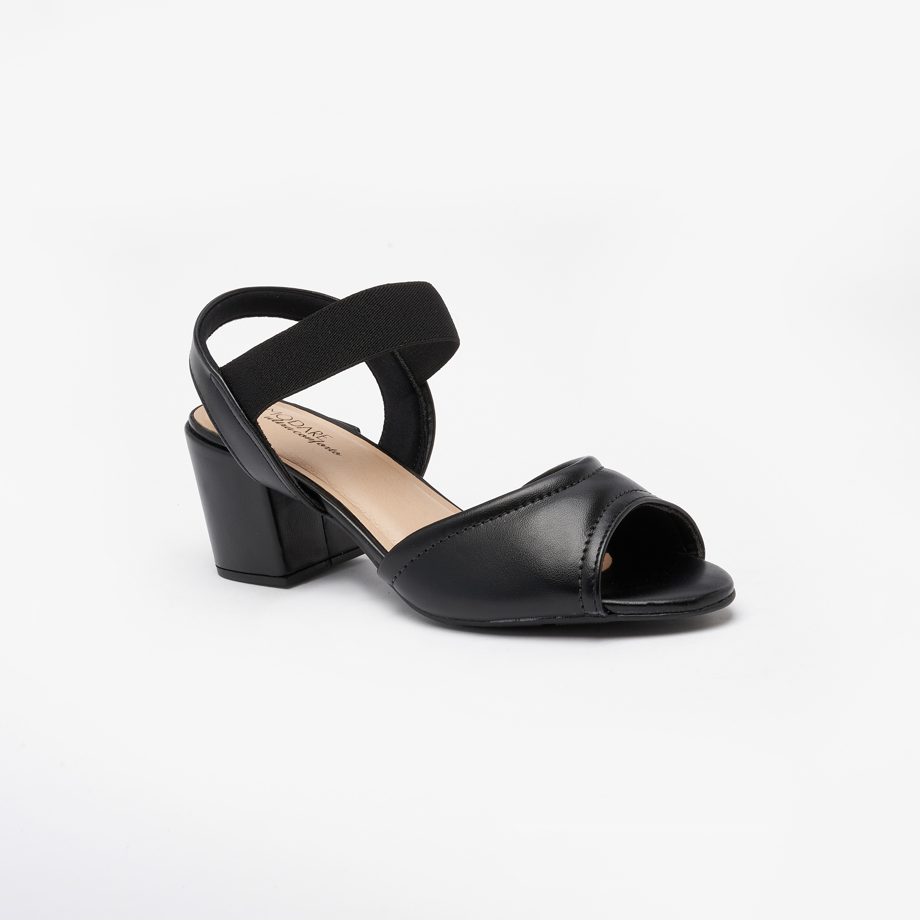  7109-459-13554 | صندل نسائي بكعب عريض مع رباط للكاحل من مودير -women-shoes-heels-image-1