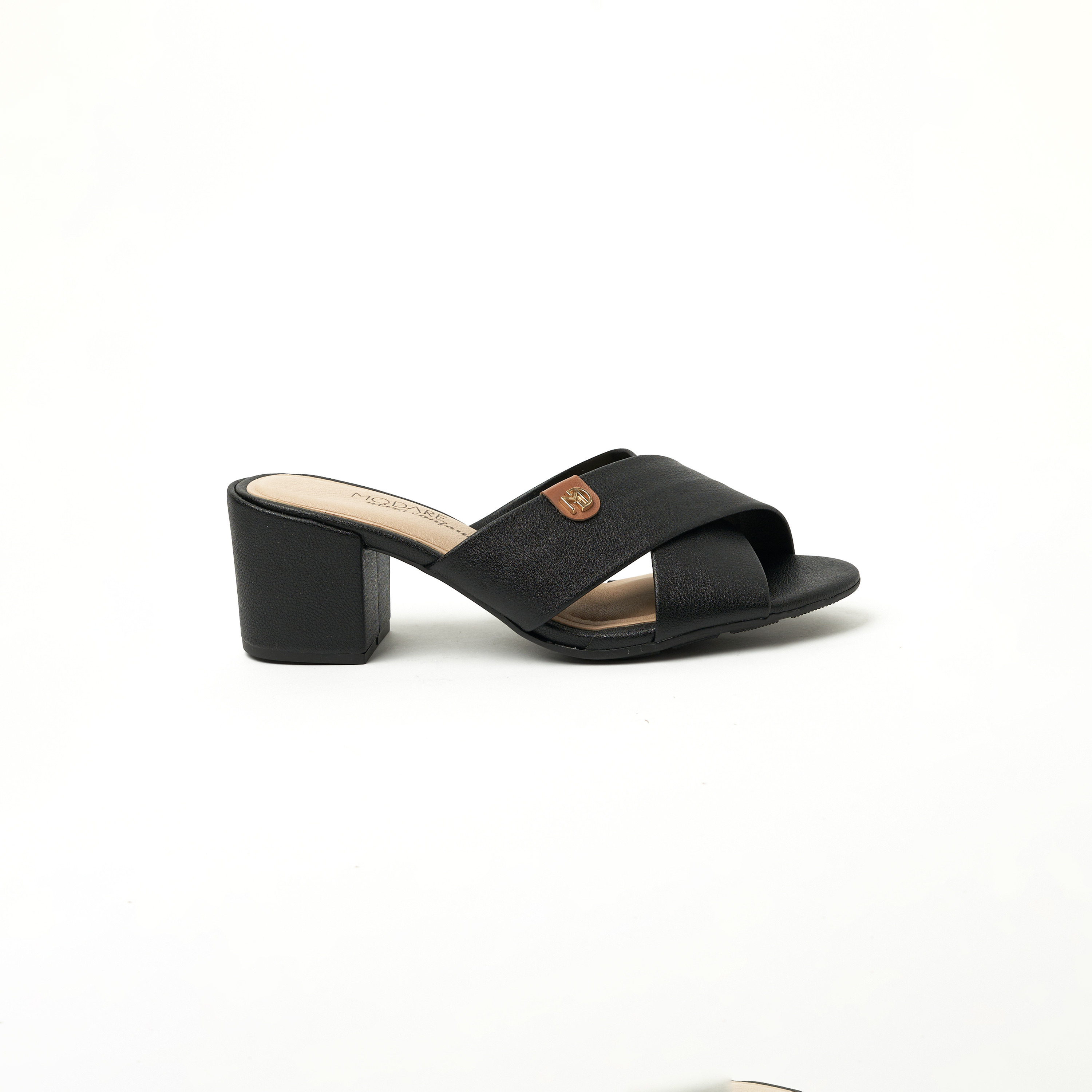  مودير- صندل نسائي سهل الارتداء كعب مربع بحزام متقاطع | 7109-466-21793-61877-women-shoes-heels-image-2