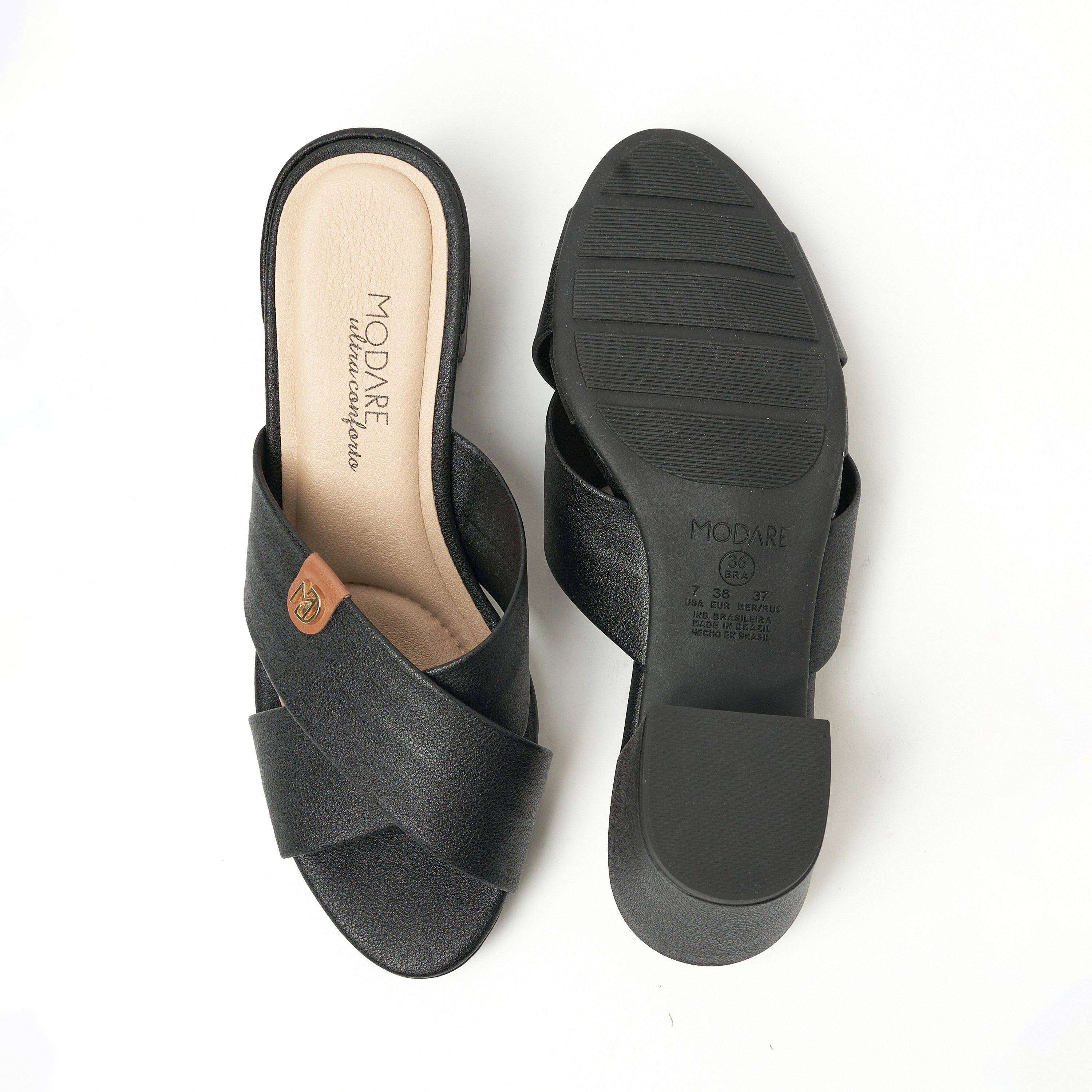  مودير- صندل نسائي سهل الارتداء كعب مربع بحزام متقاطع | 7109-466-21793-61877-women-shoes-heels-image-3