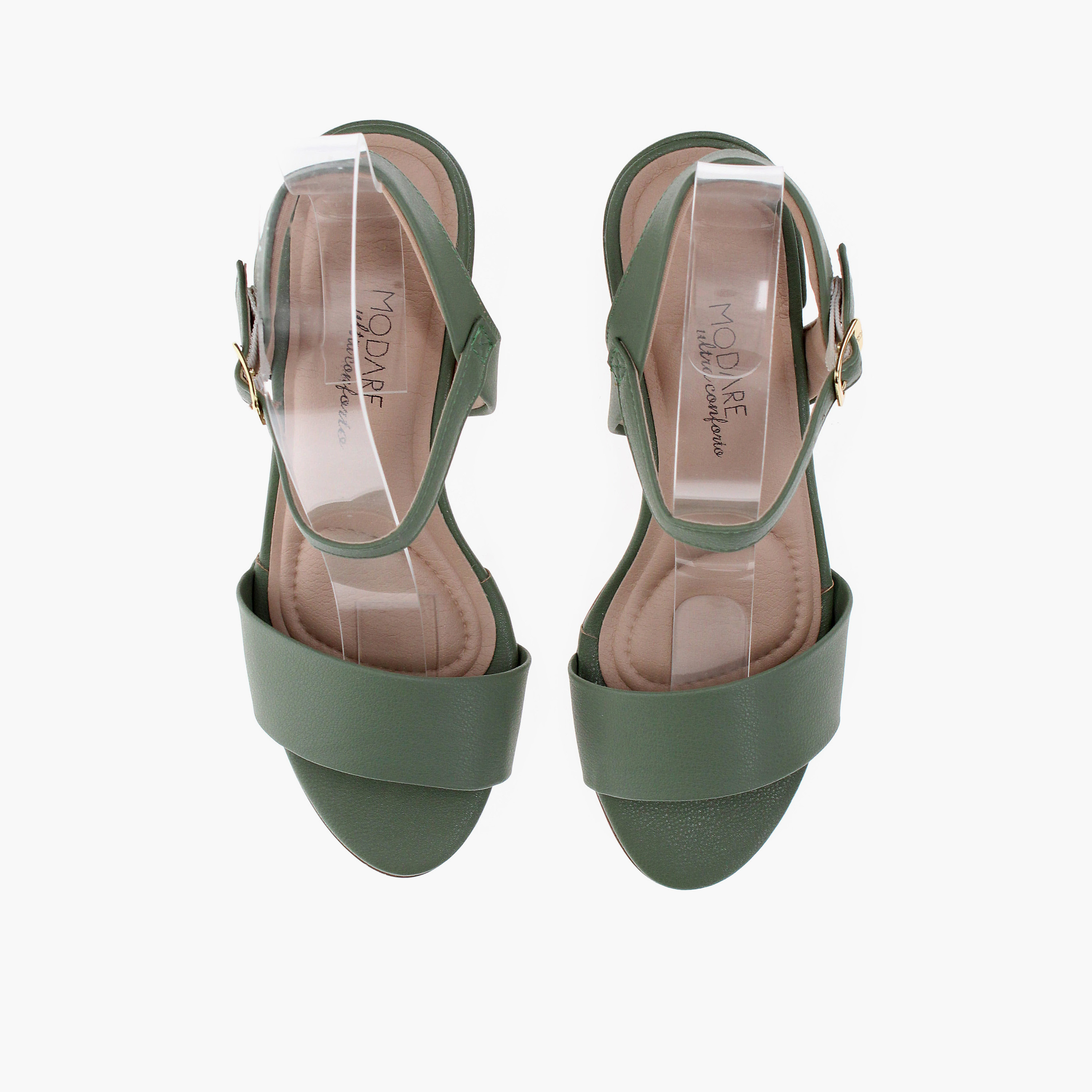 Modare by Geoomnii Women's Buckle Closure Block Strap Sandals | 7109-469-21736-92273       -women-shoes-sandals-heeled-image-5