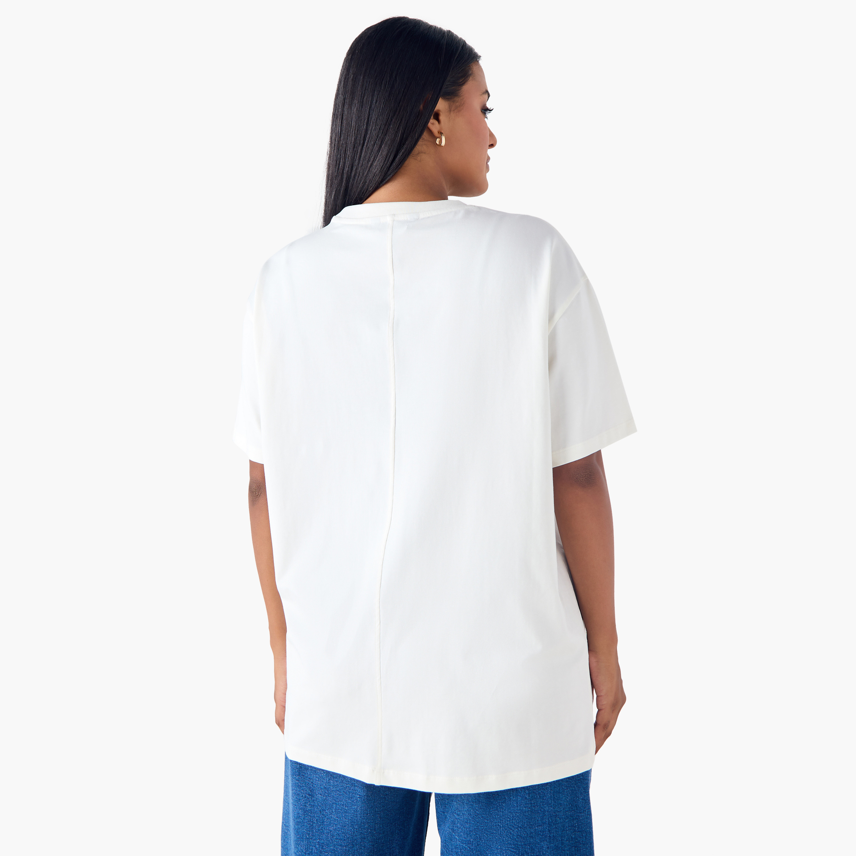 Plus Size Ulla Popken Graphic Print T-shirt with Embellishment-women-clothing-tshirts-image-3