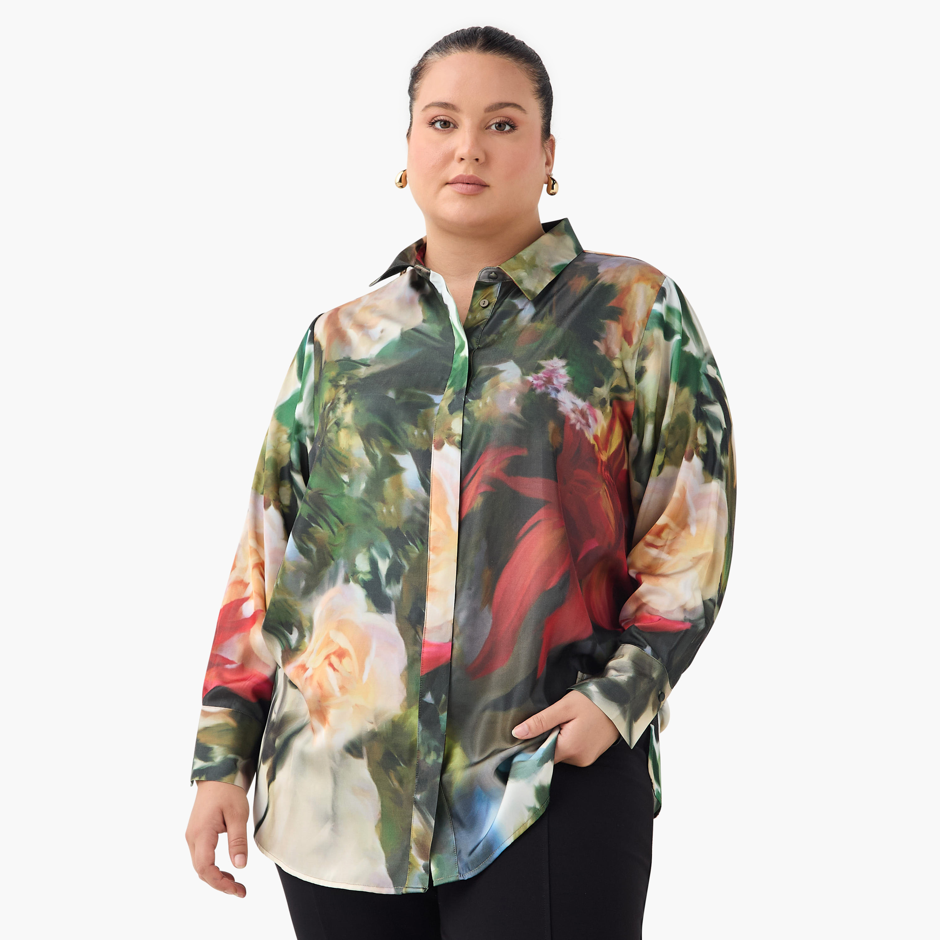 Plus Size Ulla Popken Floral Print Shirt-women-clothing-shirtsandblouses-shirts-image-1