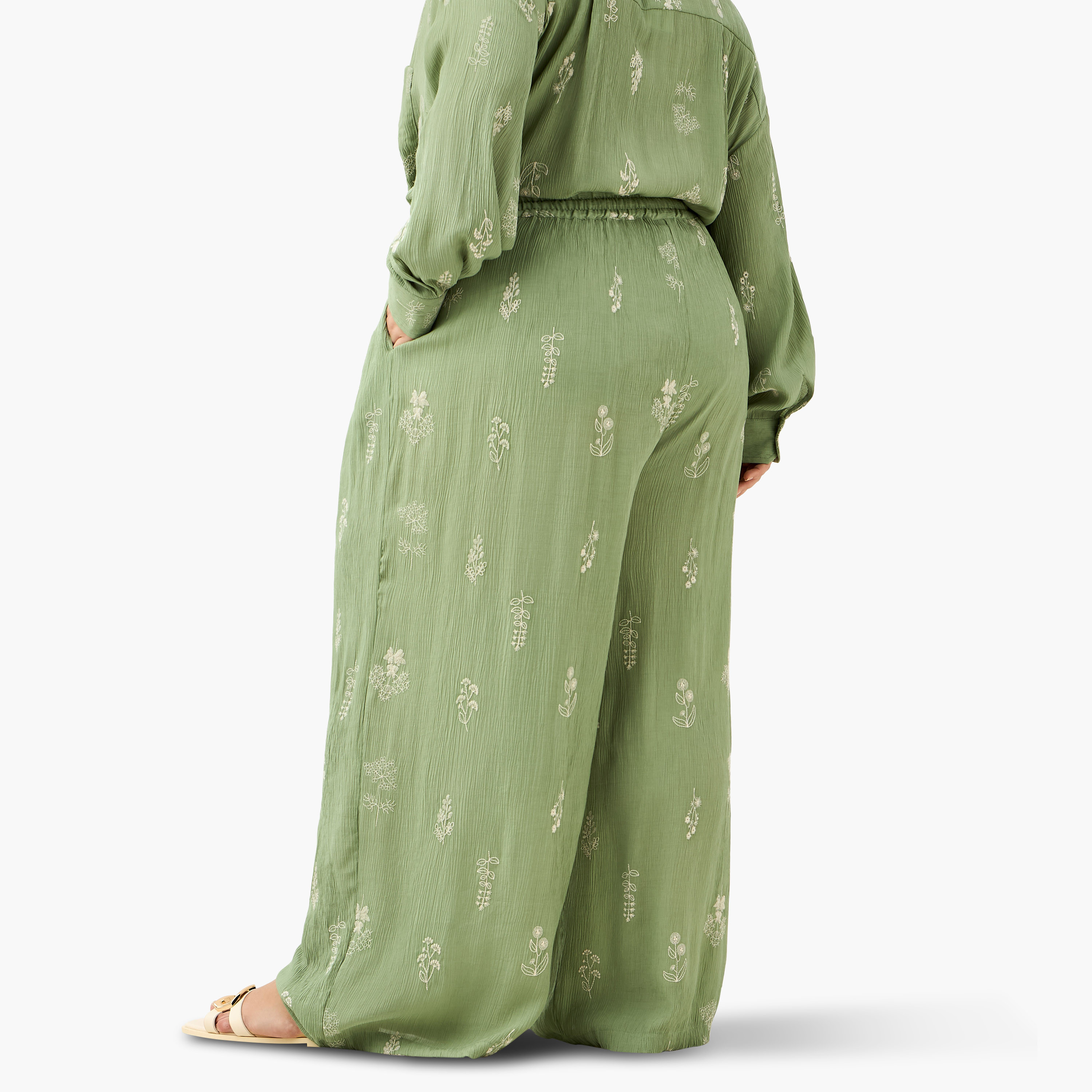 Plus Size Ulla Popken Embroidered Regular Fit Flexi Waist Pants-women-clothing-bottoms-trousers-image-3