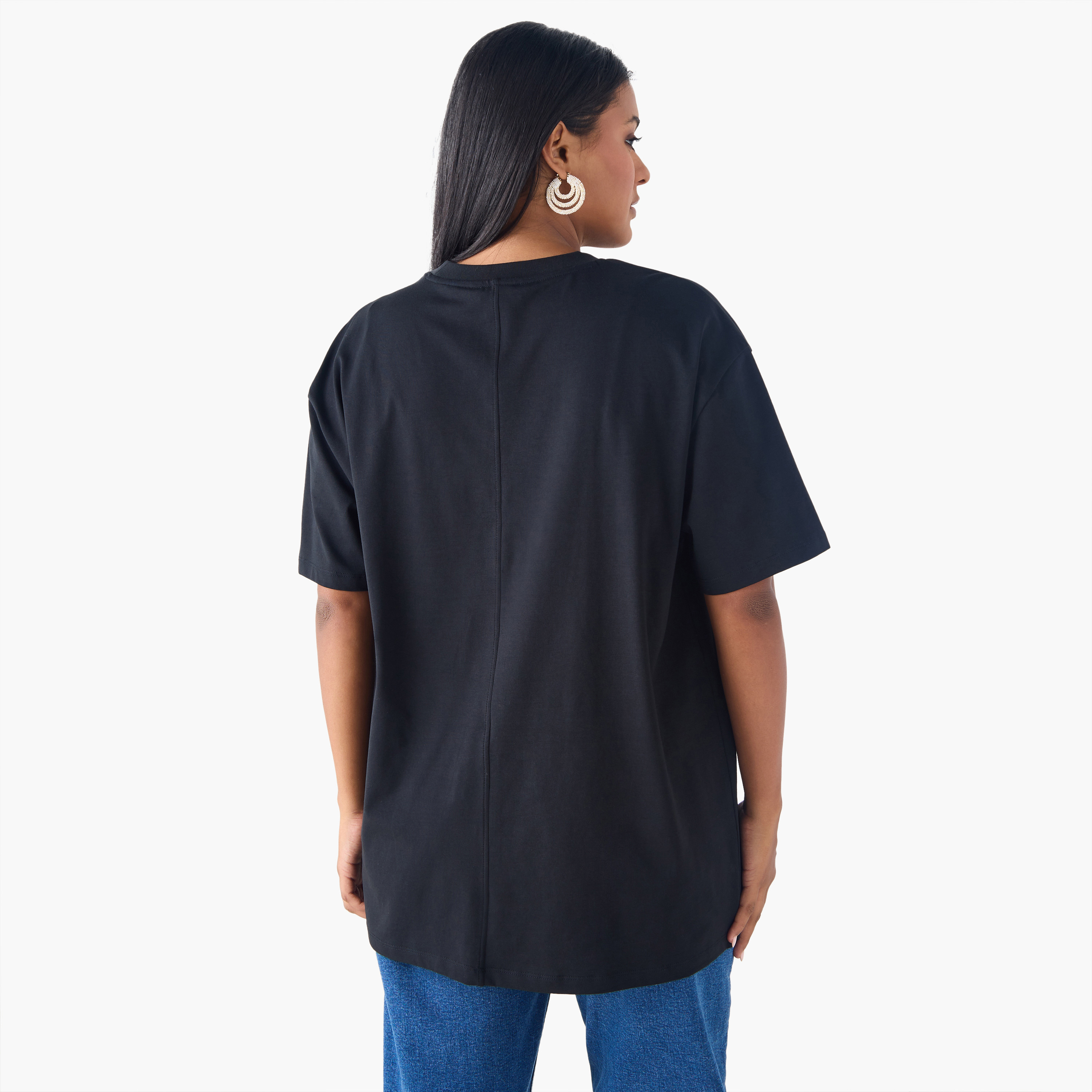 Plus Size Ulla Popken Printed T-shirt with Rhinestone Embellishment-women-clothing-tshirts-image-3
