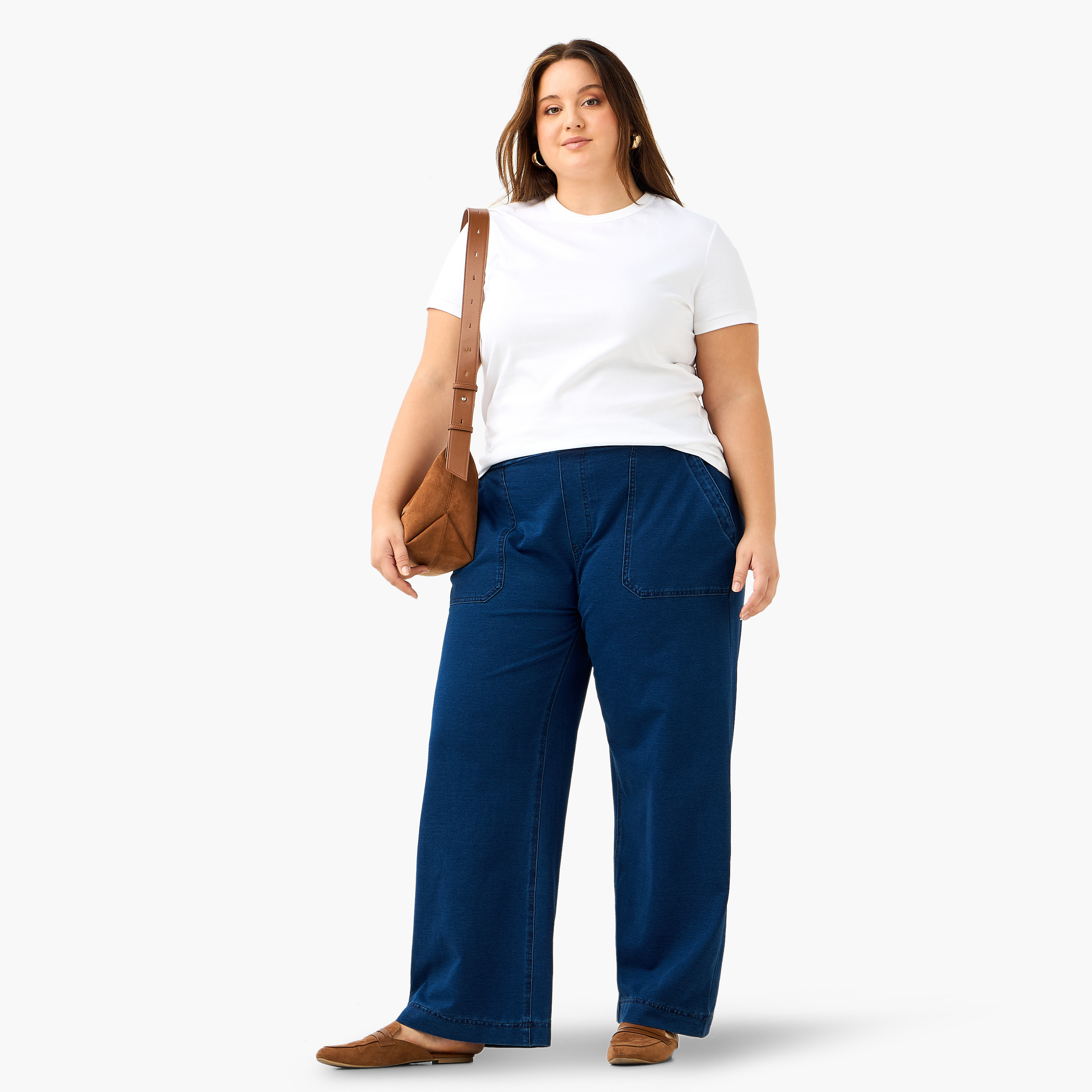 Plus Size Ulla Popken Regular Fit Flexi Waist Jeans with Pockets-women-clothing-bottoms-jeans-image-2