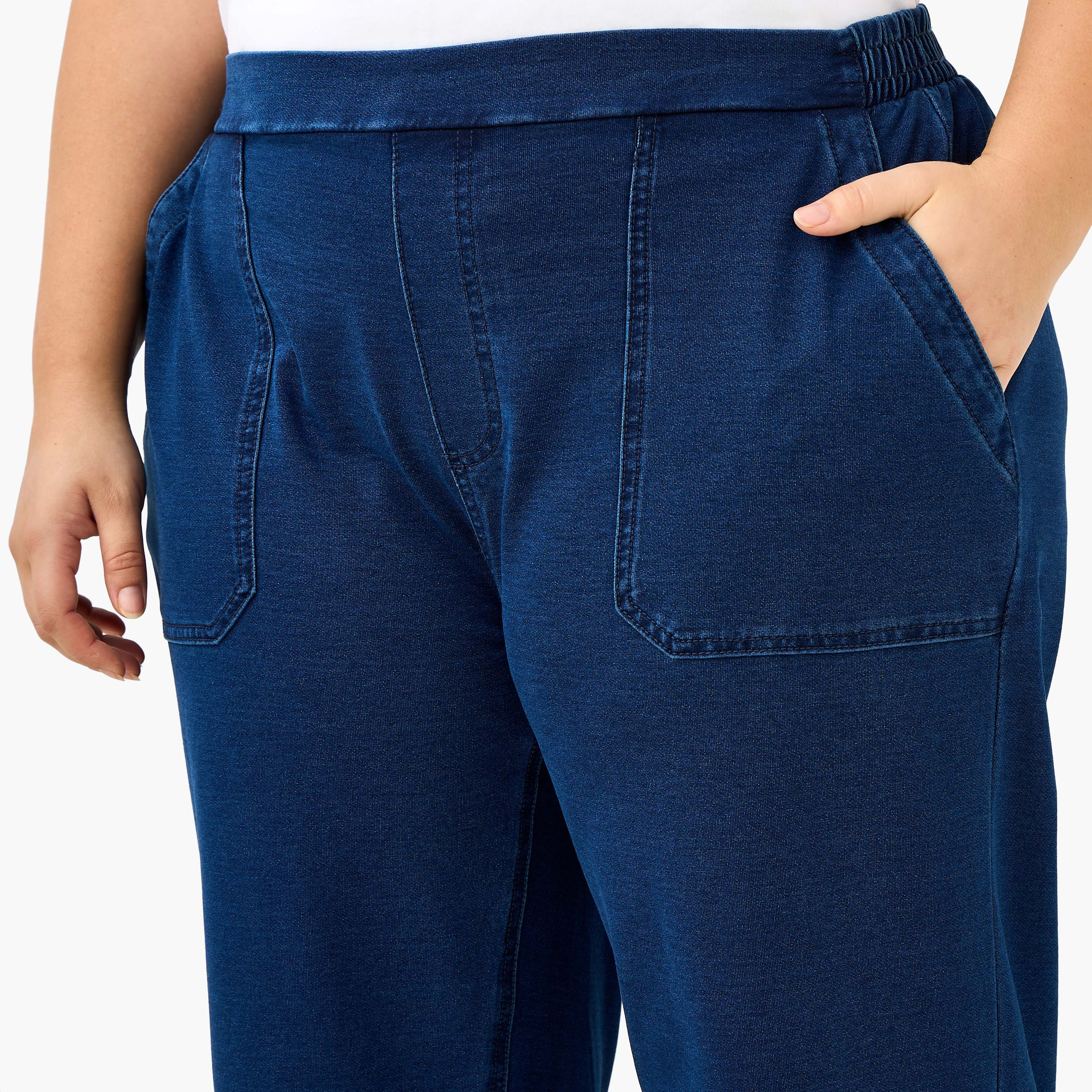 Plus Size Ulla Popken Regular Fit Flexi Waist Jeans with Pockets-women-clothing-bottoms-jeans-image-4
