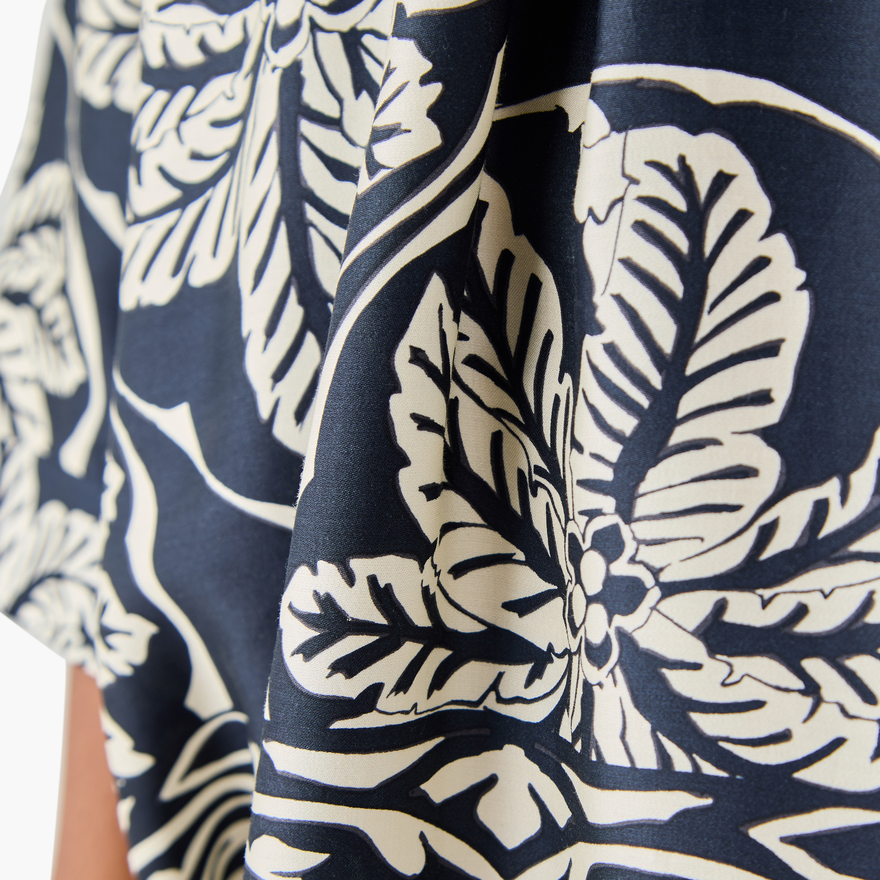 Plus Size Ulla Popken Printed V-neck Top with 3/4 Sleeves-women-clothing-shirtsandblouses-blouses-image-5