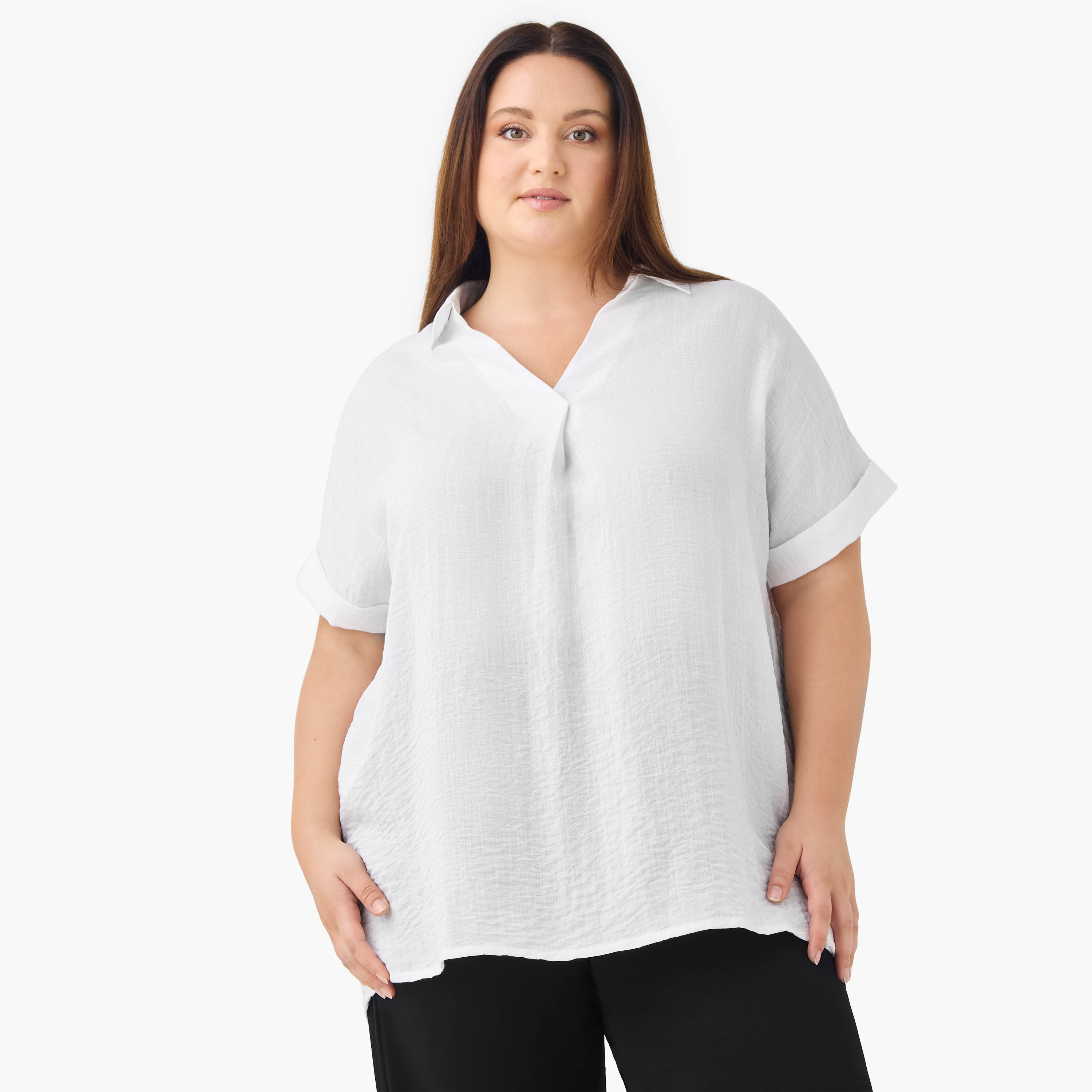 Plus Size Ulla Popken Pleat Front Top-women-clothing-shirtsandblouses-blouses-image-1