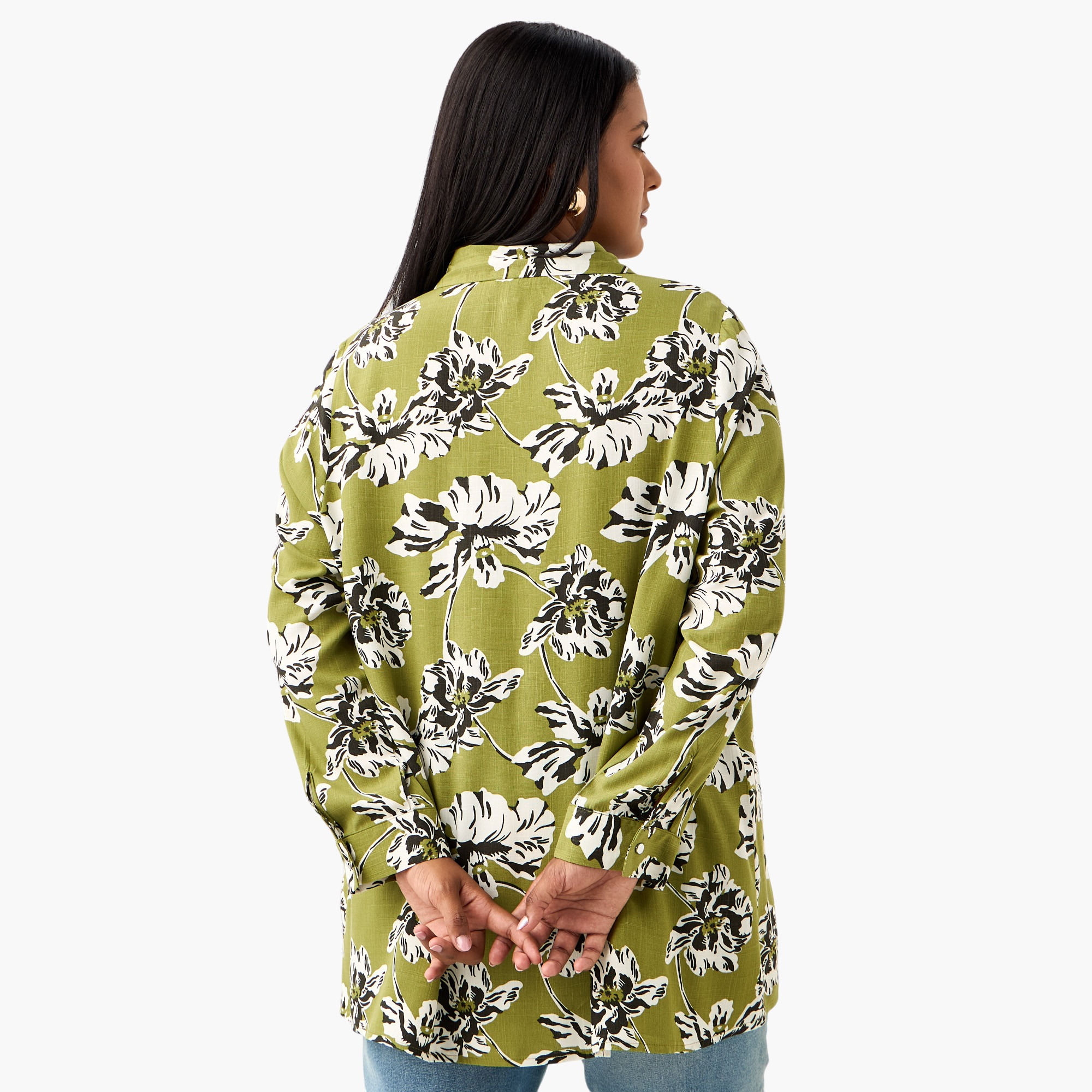 Plus Size Ulla Popken All-Over Floral Print Viscose Shirt-women-clothing-shirtsandblouses-shirts-image-3