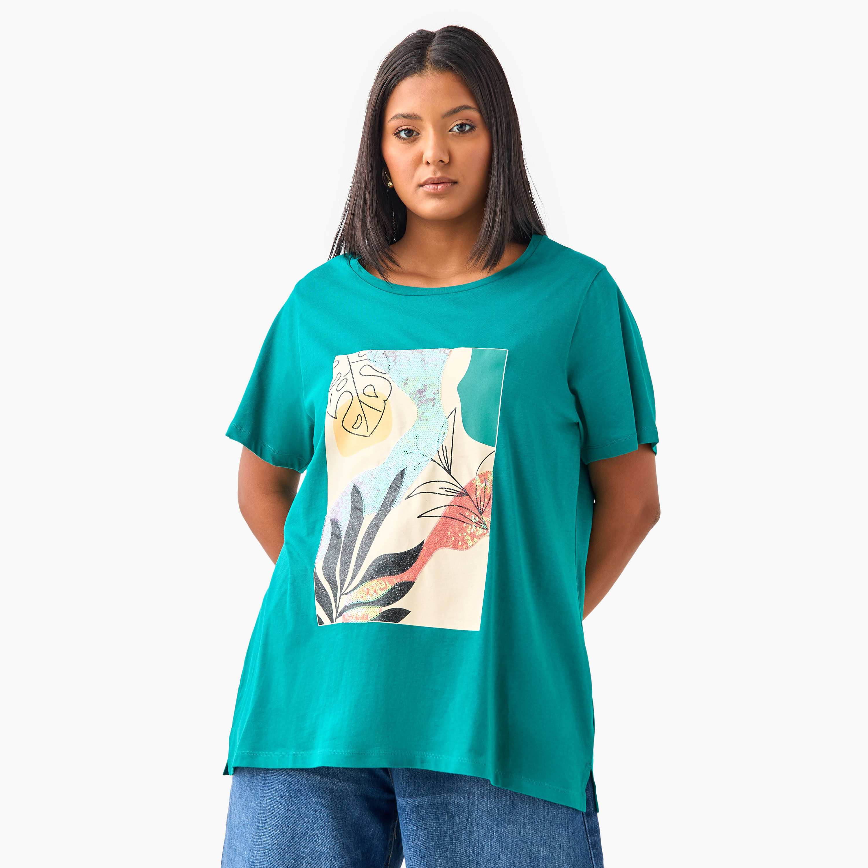 Plus Size Ulla Popken Printed T-shirt-women-clothing-plussize-tshirts-image-1