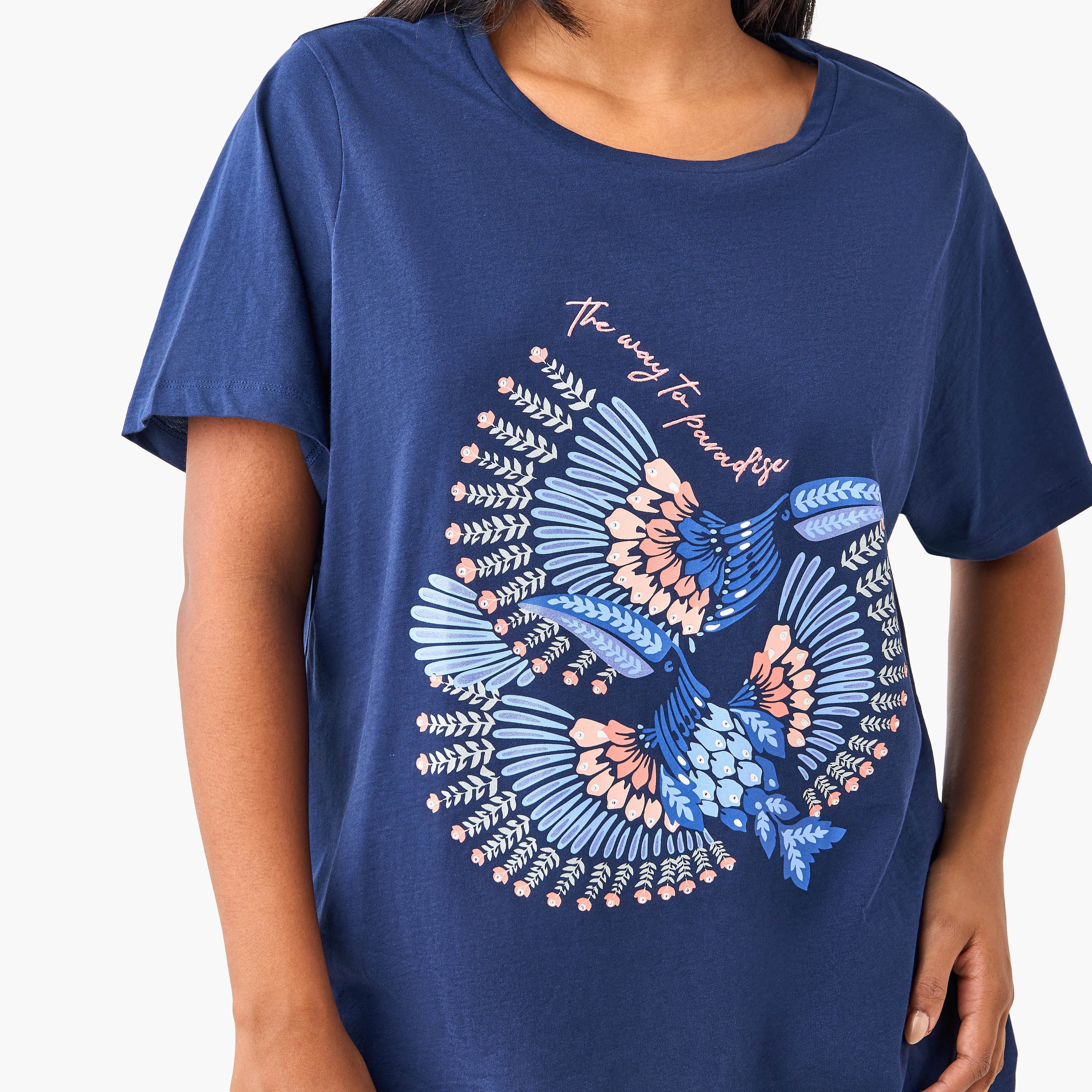 Plus Size Ulla Popken Graphic Print Cotton T-shirt-women-clothing-tshirts-image-4