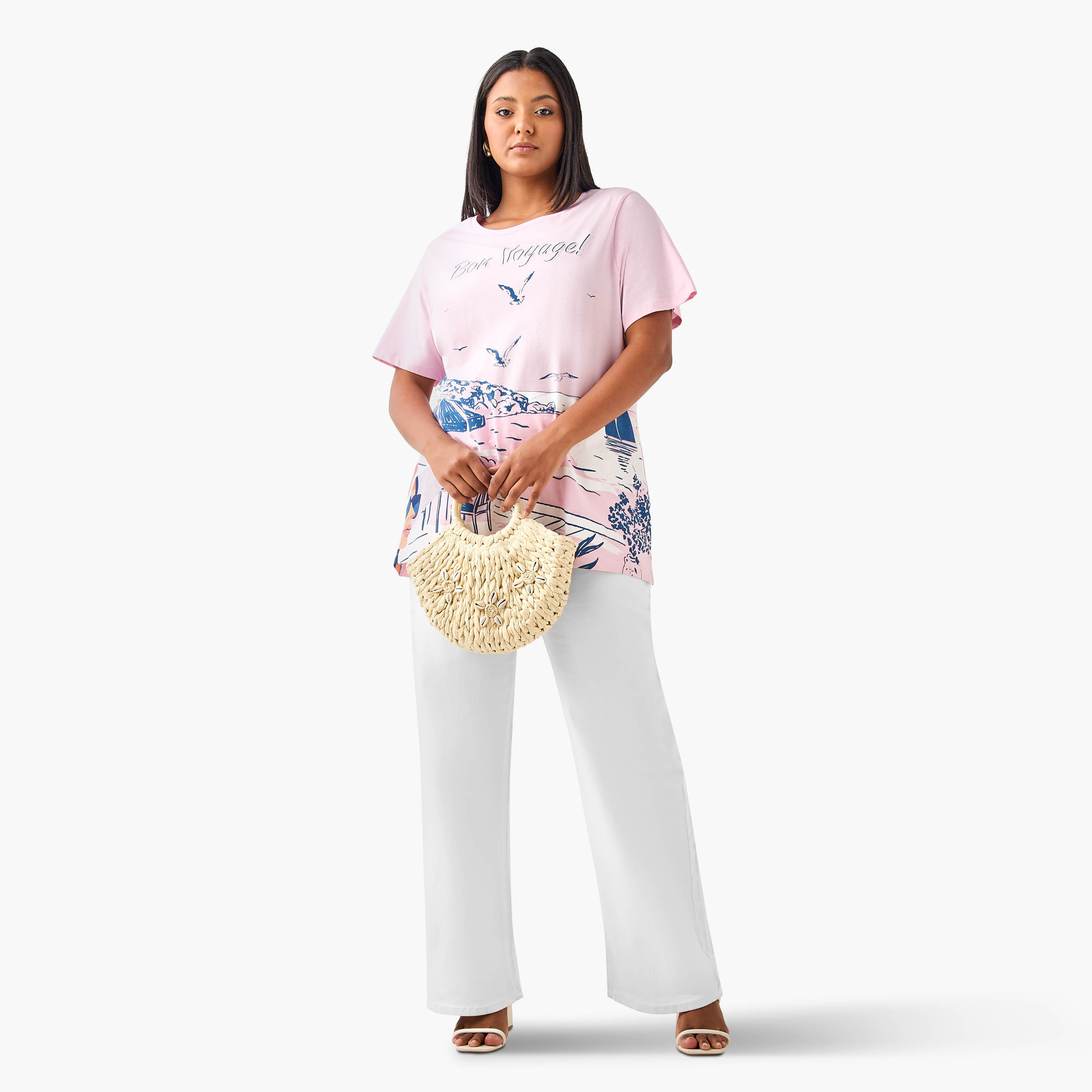 Plus Size Ulla Popken Graphic Print Cotton T-shirt-women-clothing-tshirts-image-2