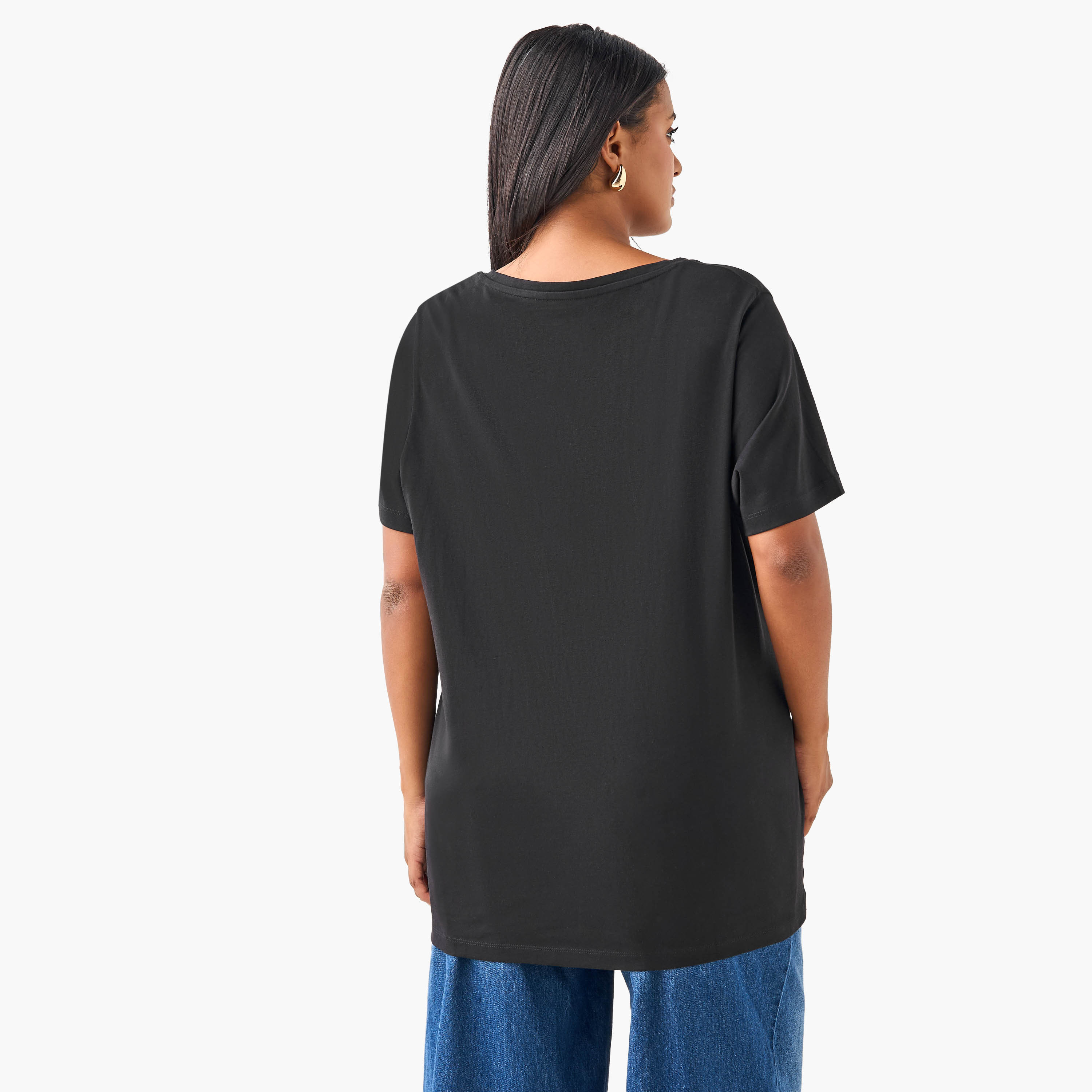 Plus Size Ulla Popken Slogan Print T-shirt-women-clothing-tshirts-image-3
