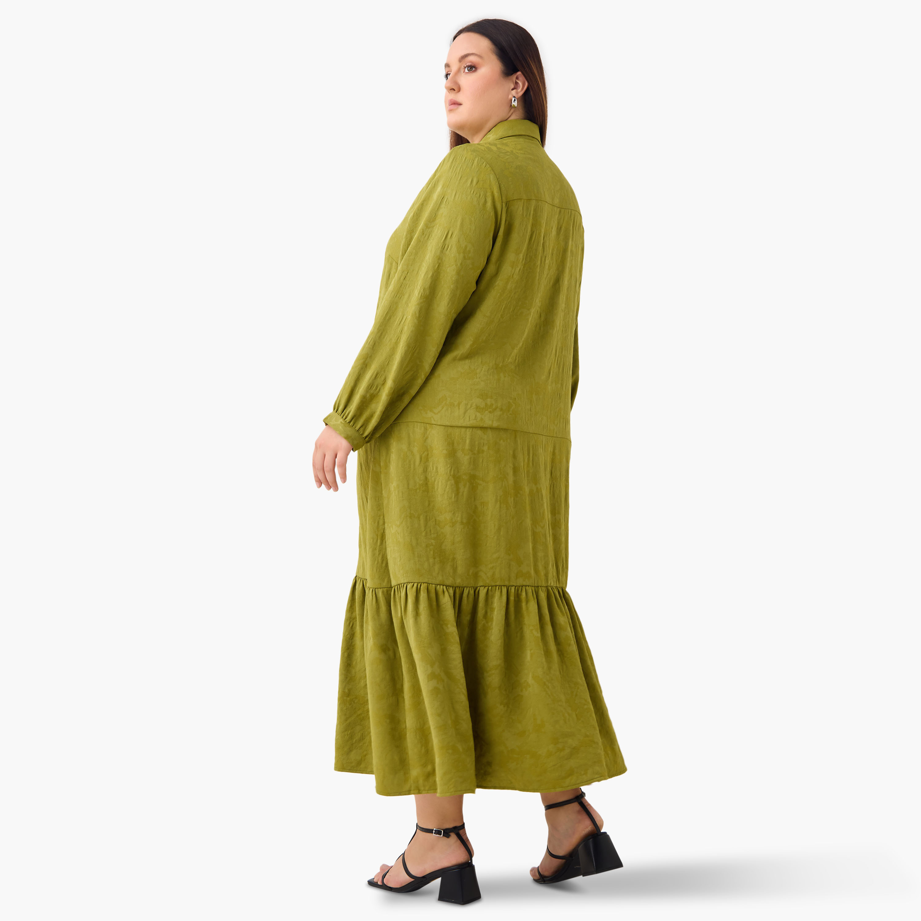 Plus Size Ulla Popken Tiered Jacquard Maxi Dress-women-clothing-dresses-image-3