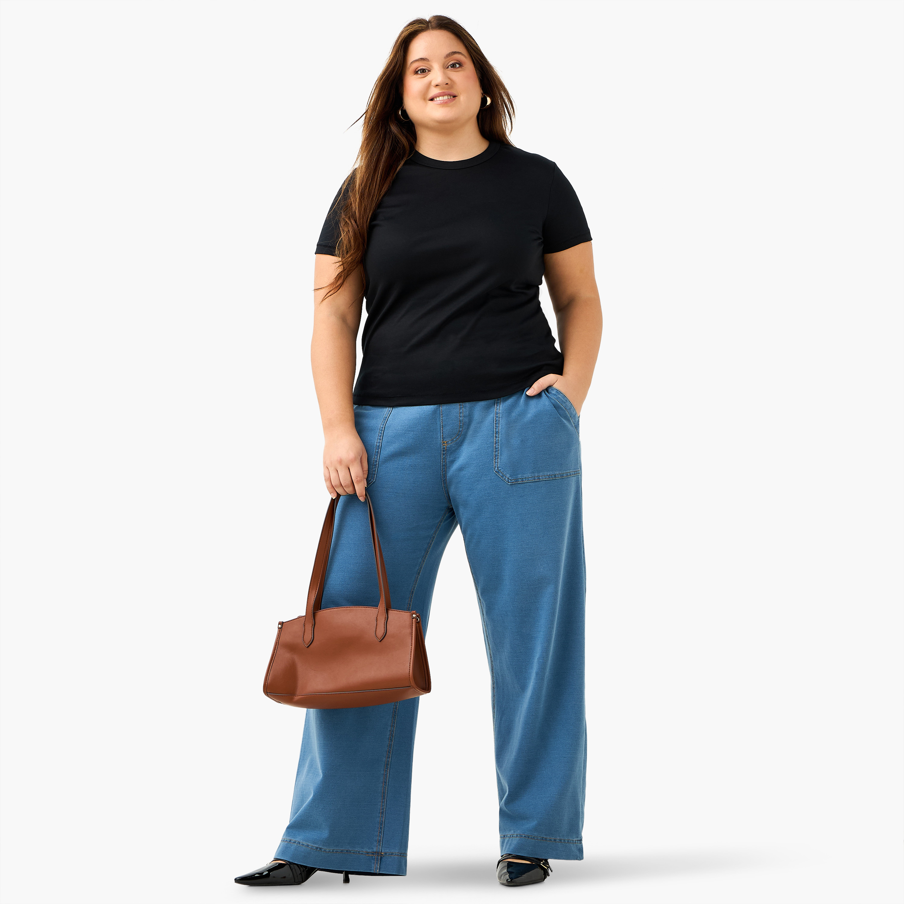 Plus Size Ulla Popken Regular Fit Flexi Waist Jeans with Pockets-women-clothing-bottoms-jeans-image-2