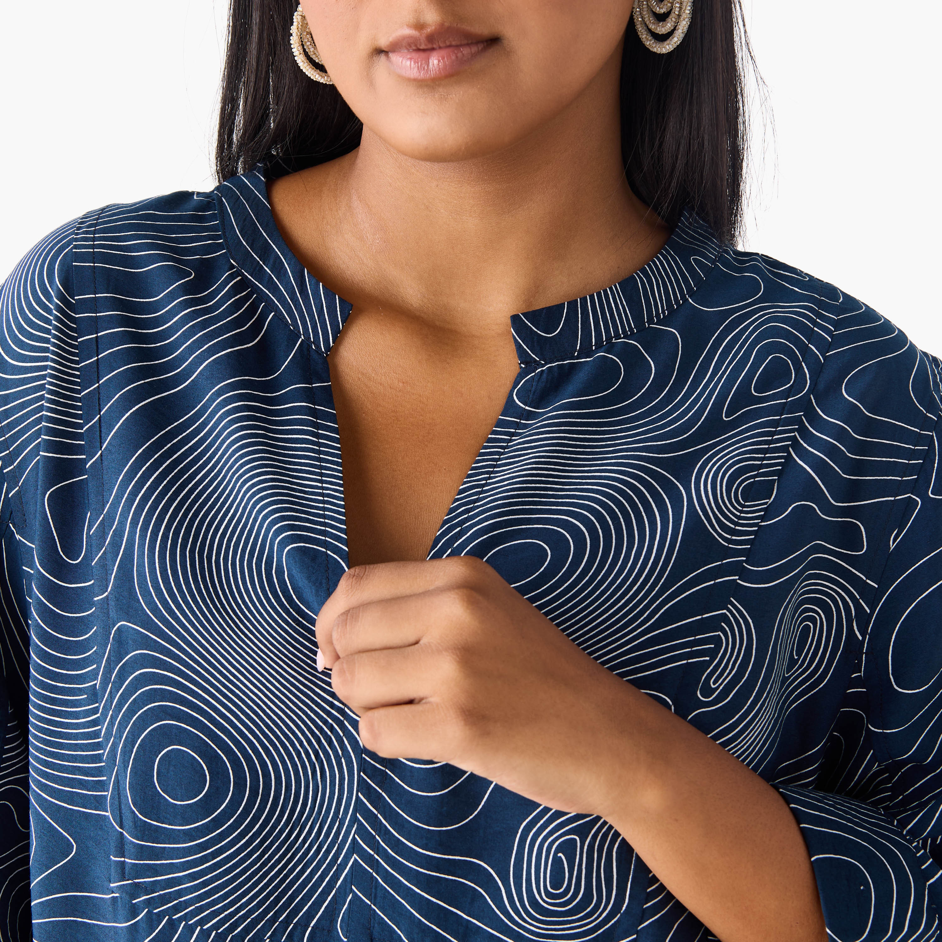 Plus Size Ulla Popken Printed A-line Dress-women-clothing-dresses-image-4