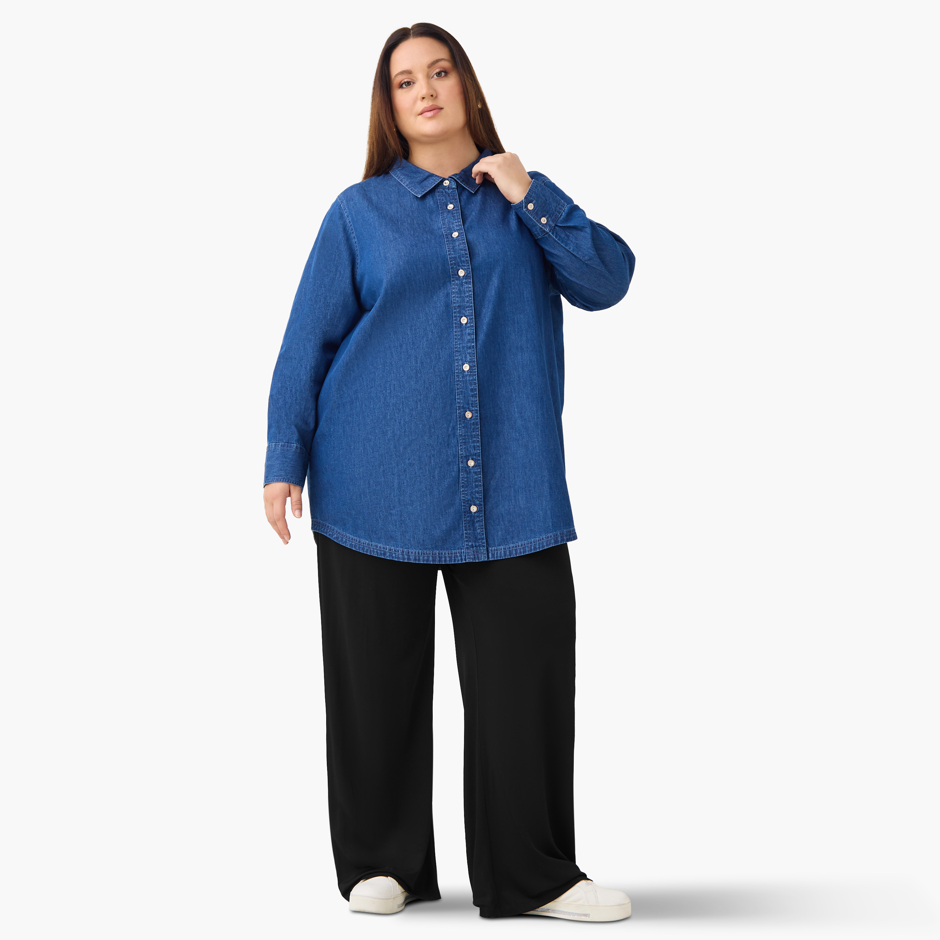 Plus Size Ulla Popken Tencel Cotton Shirt-women-clothing-shirtsandblouses-shirts-image-2