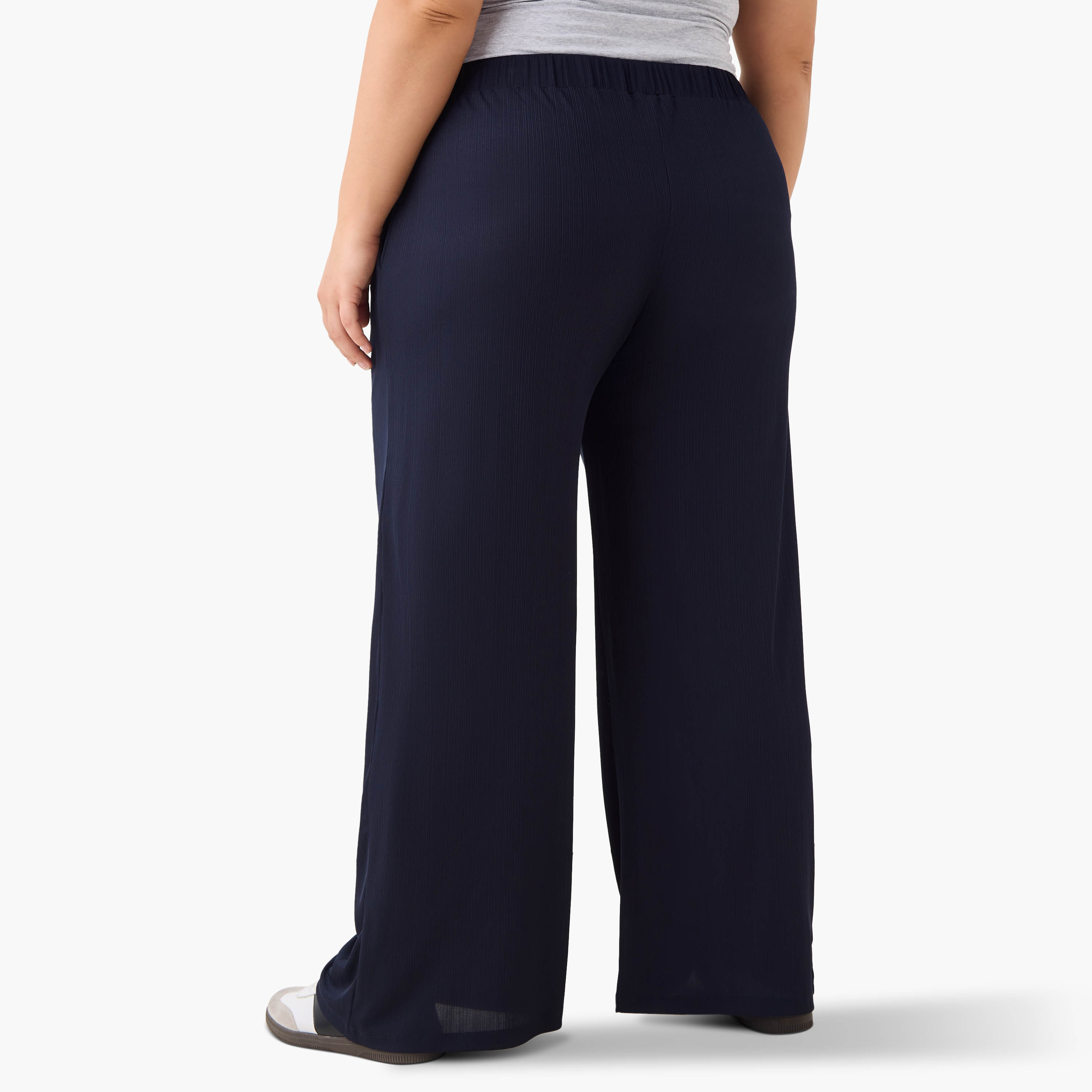 بنطلون واسع بكسرات بليسيه وجيوب مقاس كبير من أولا بوبكين-women-clothing-trousers-image-3